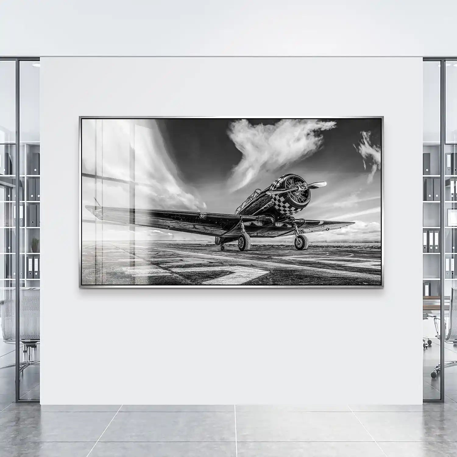 Retro Propeller Flugzeug Acrylglas Bild INGALERIE