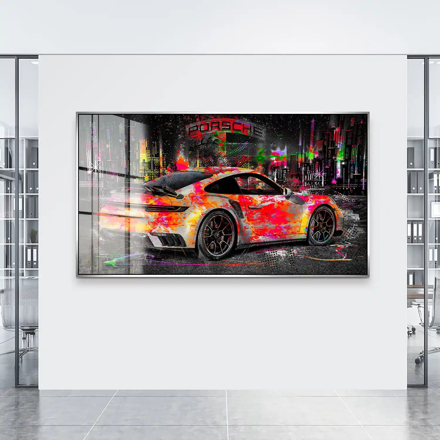 Porsche 911 Turbo Pop Art Style Acrylglas Bild INGALERIE