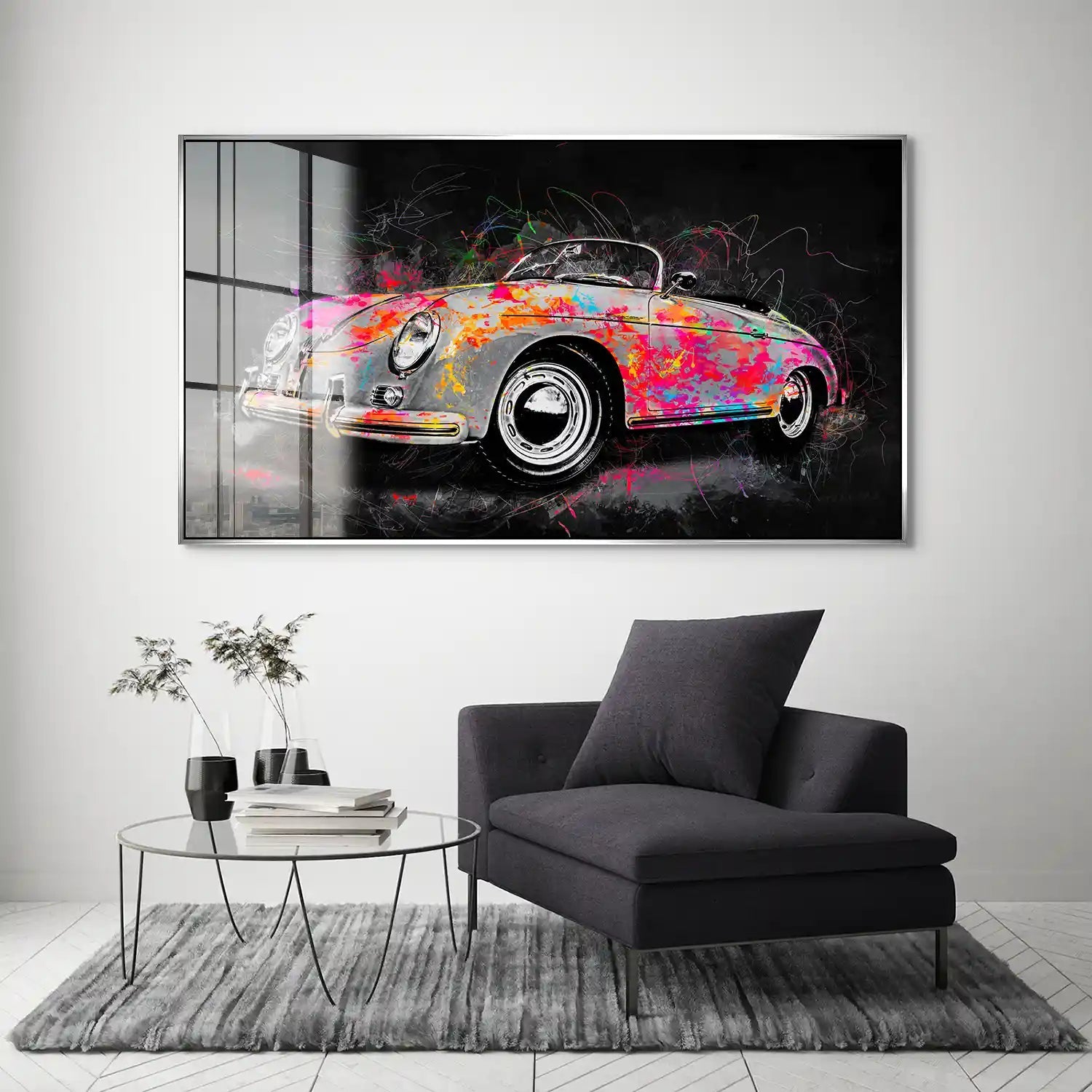 Porsche Speedster Pop Art Style Acrylglas Bild INGALERIE