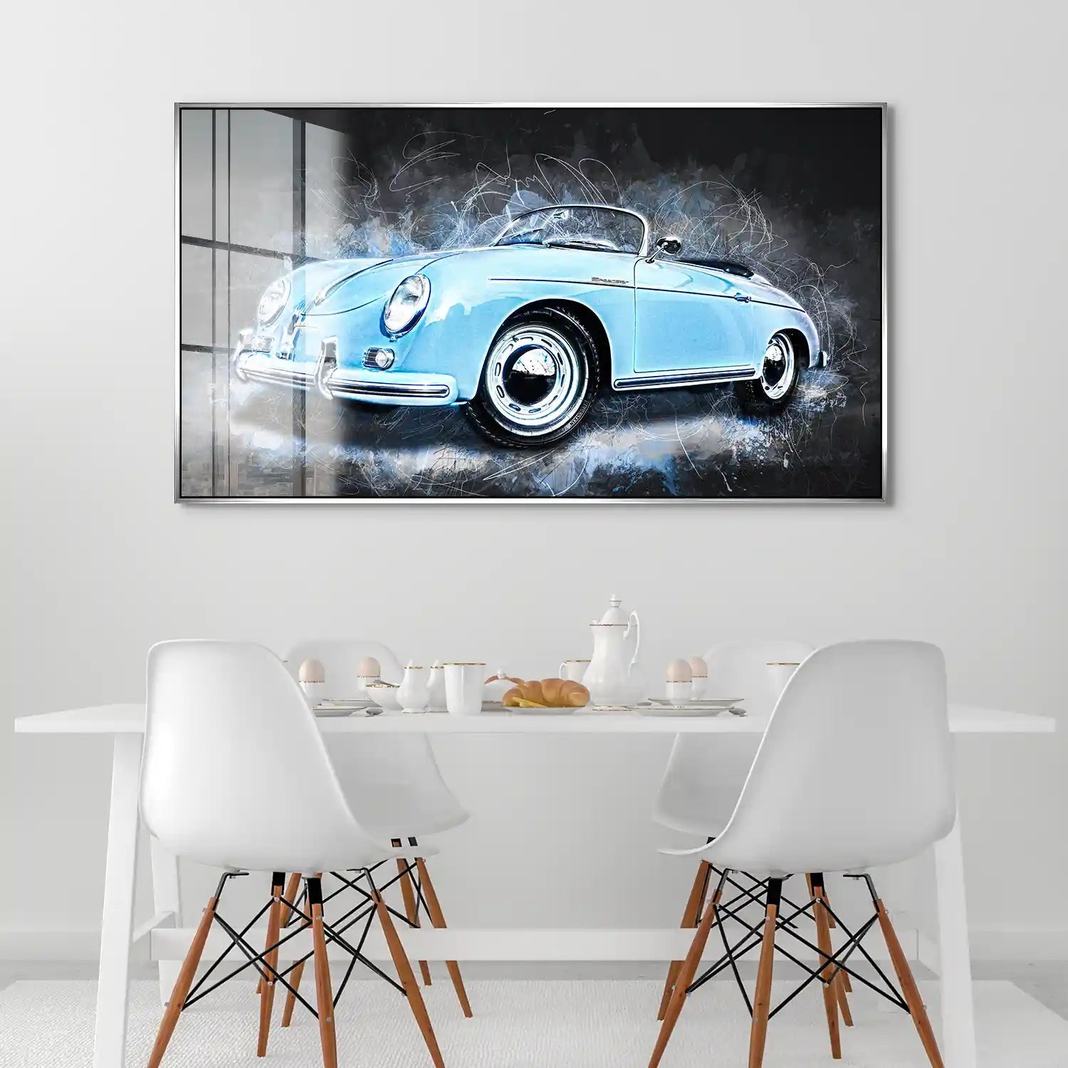 Blue Porsche Speedster Abstrakt Style Acrylglas Bild INGALERIE