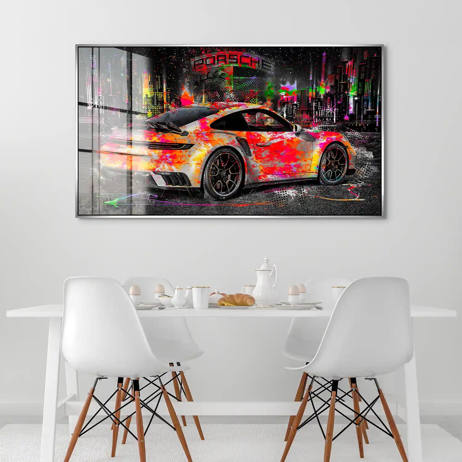 Porsche 911 Turbo Pop Art Style Acrylglas Bild INGALERIE