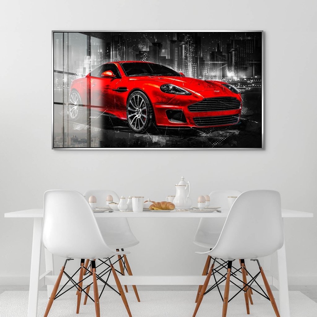 Aston Martin Abstrakt Red Style Acrylglas Bild INGALERIE