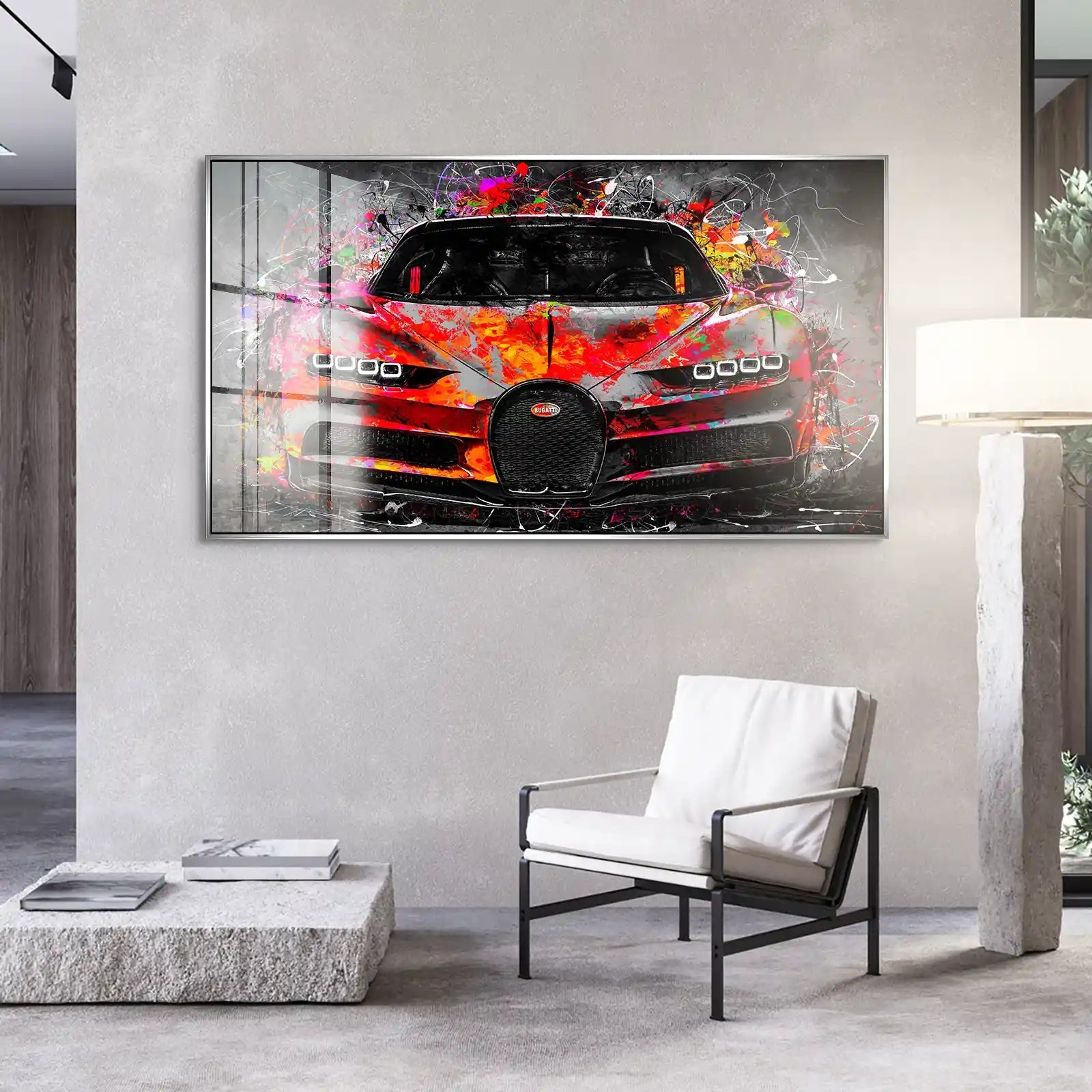 Bugatti Pop Art Style Acrylglas Bild INGALERIE