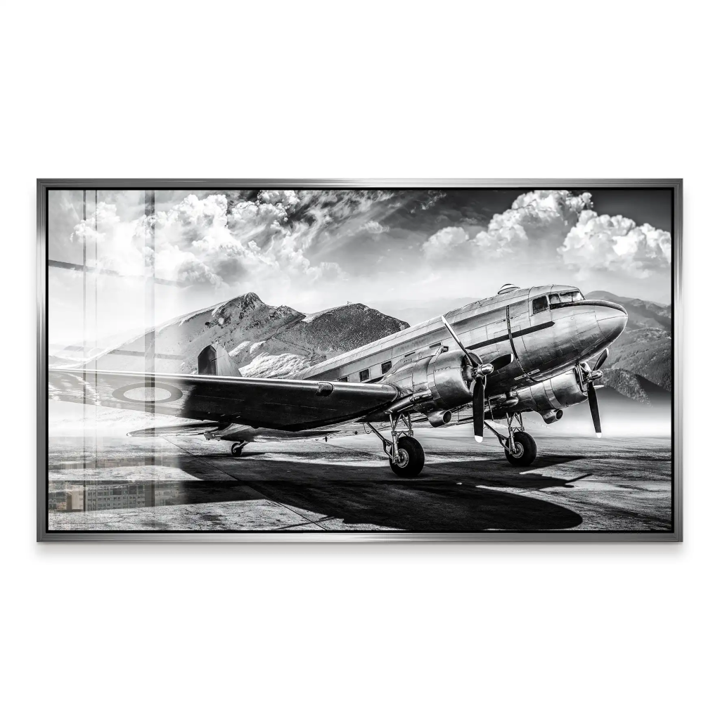 DC3 Retro Flugzeug Acrylglas Bild INGALERIE