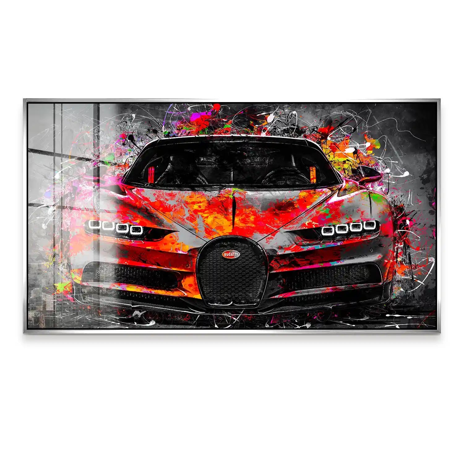 Bugatti Pop Art Style Acrylglas Bild INGALERIE