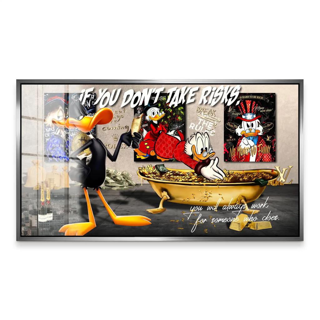 Duffy u. Dagobert Risk Pop Art Acrylglas Bild INGALERIE