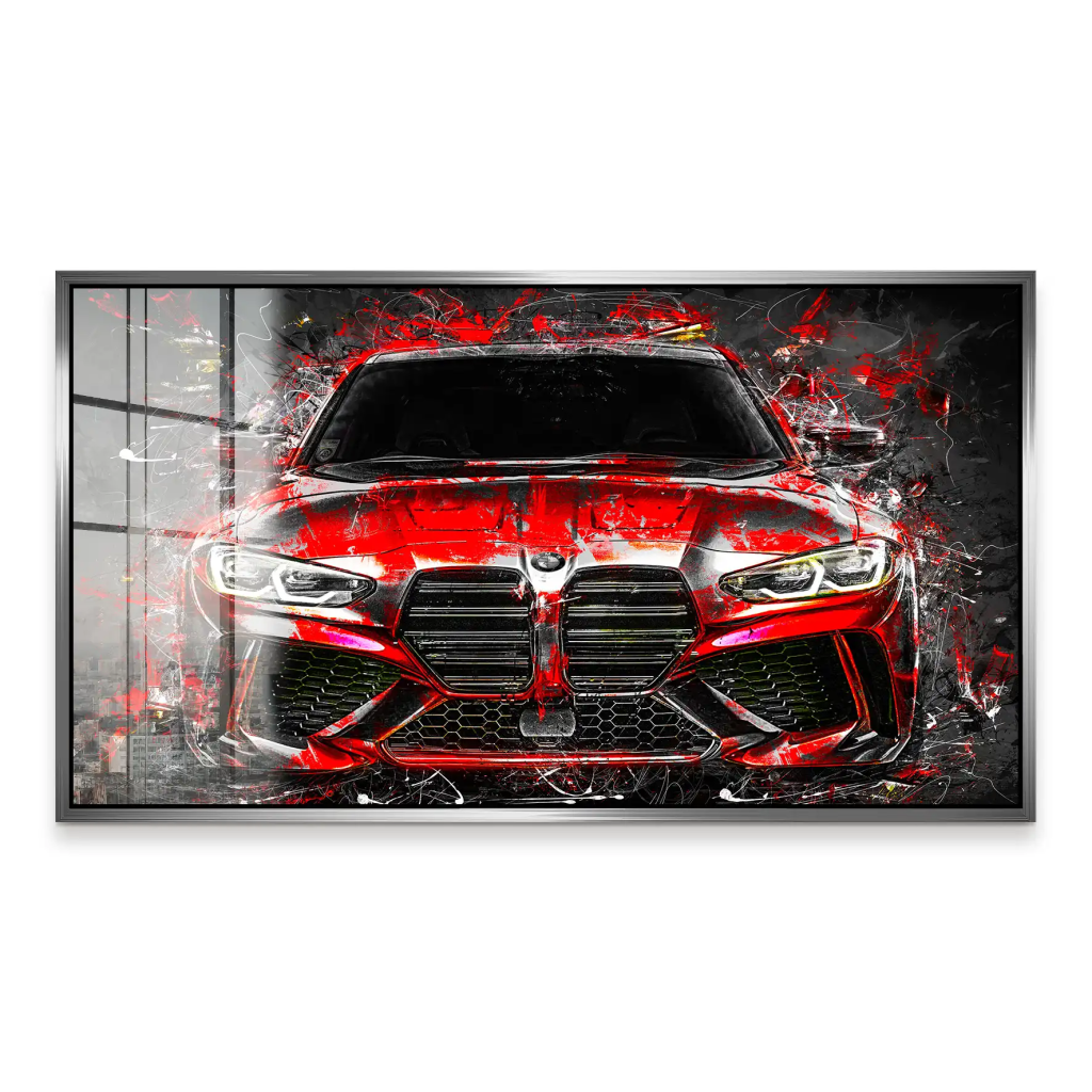 BMW M4 Abstrakt Style Acrylglas Bild INGALERIE