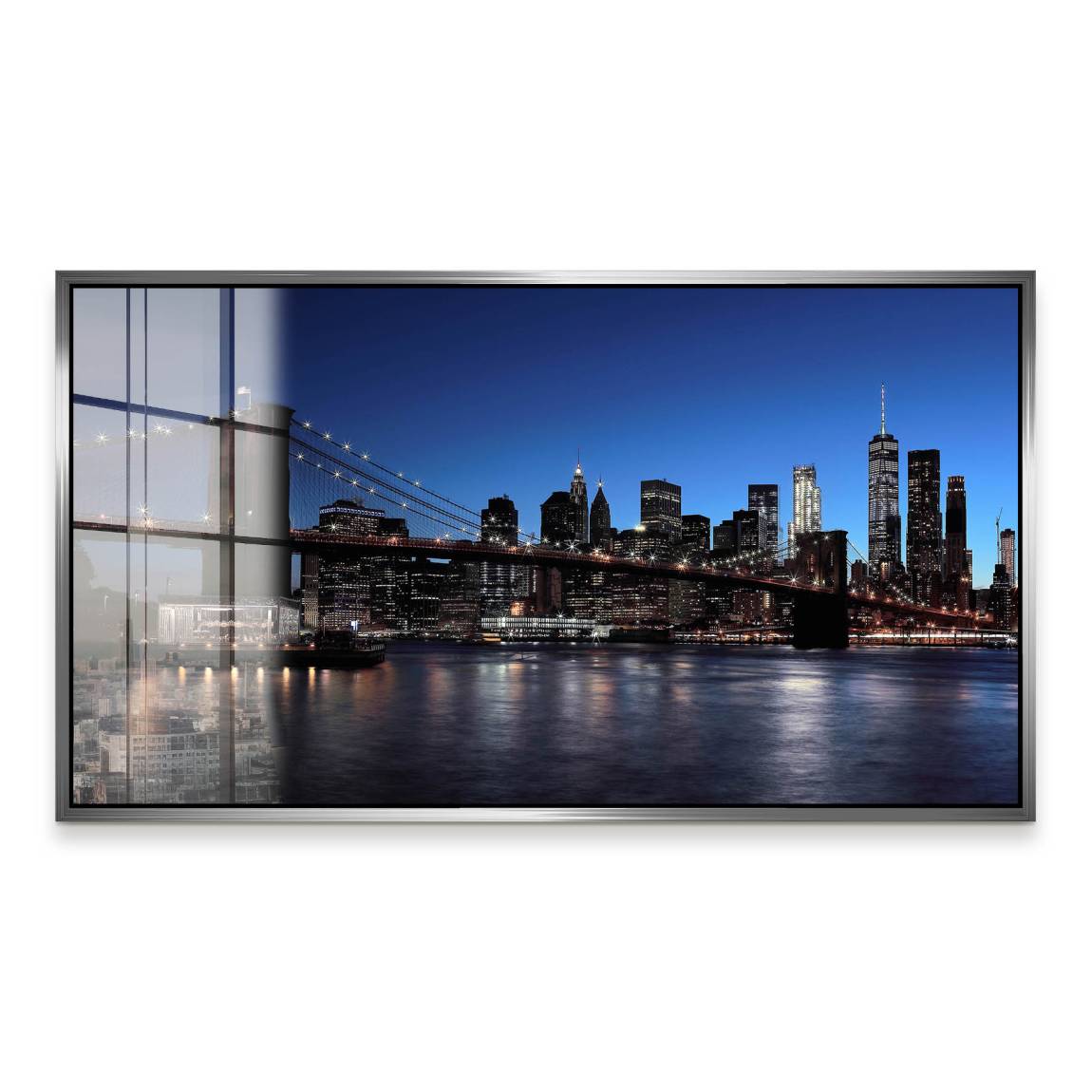 Manhatten bei Nacht Acrylglasbild
