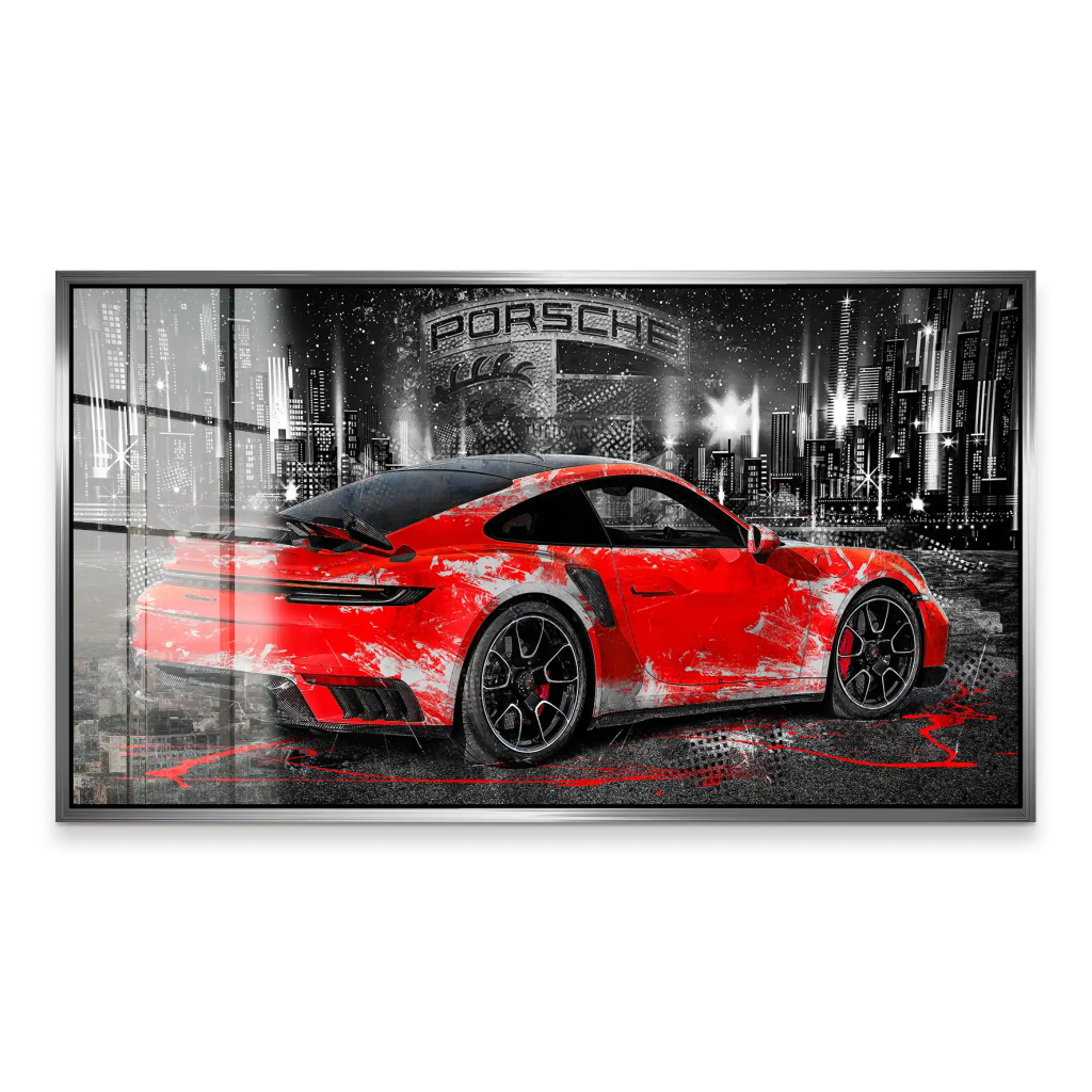 Porsche 911 Turbo Abstrakt Style Acrylglas Bild INGALERIE