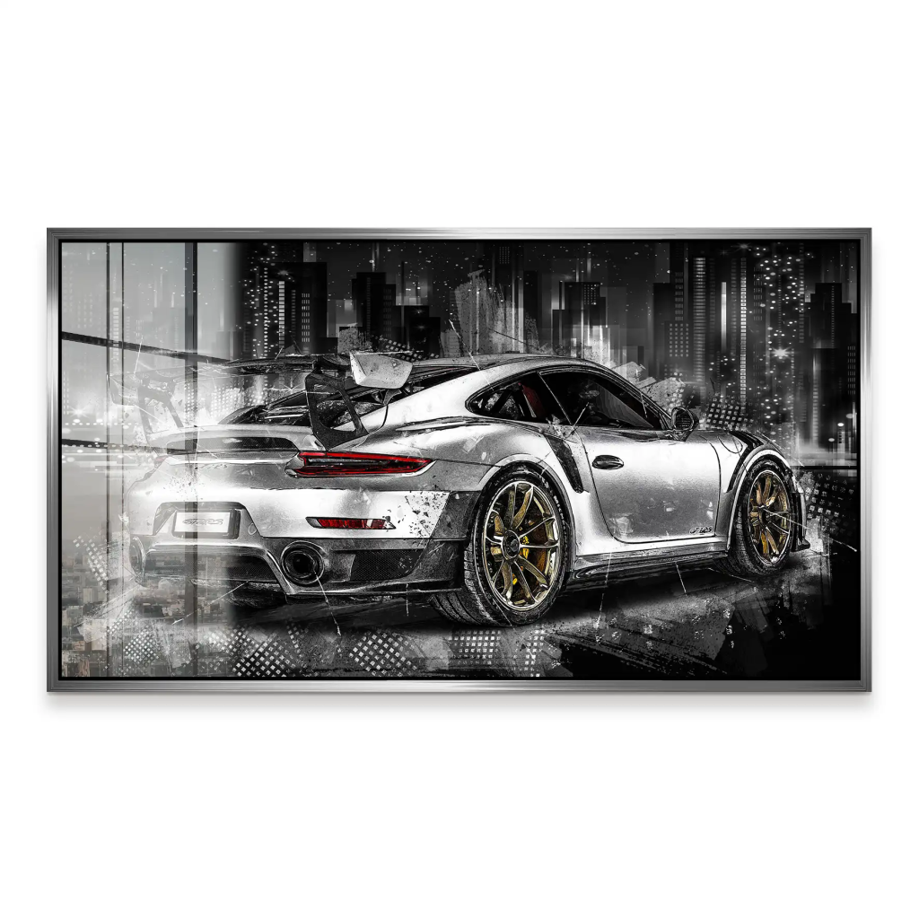 Porsche GT2 RS Abstrakt Acrylglas Bild INGALERIE