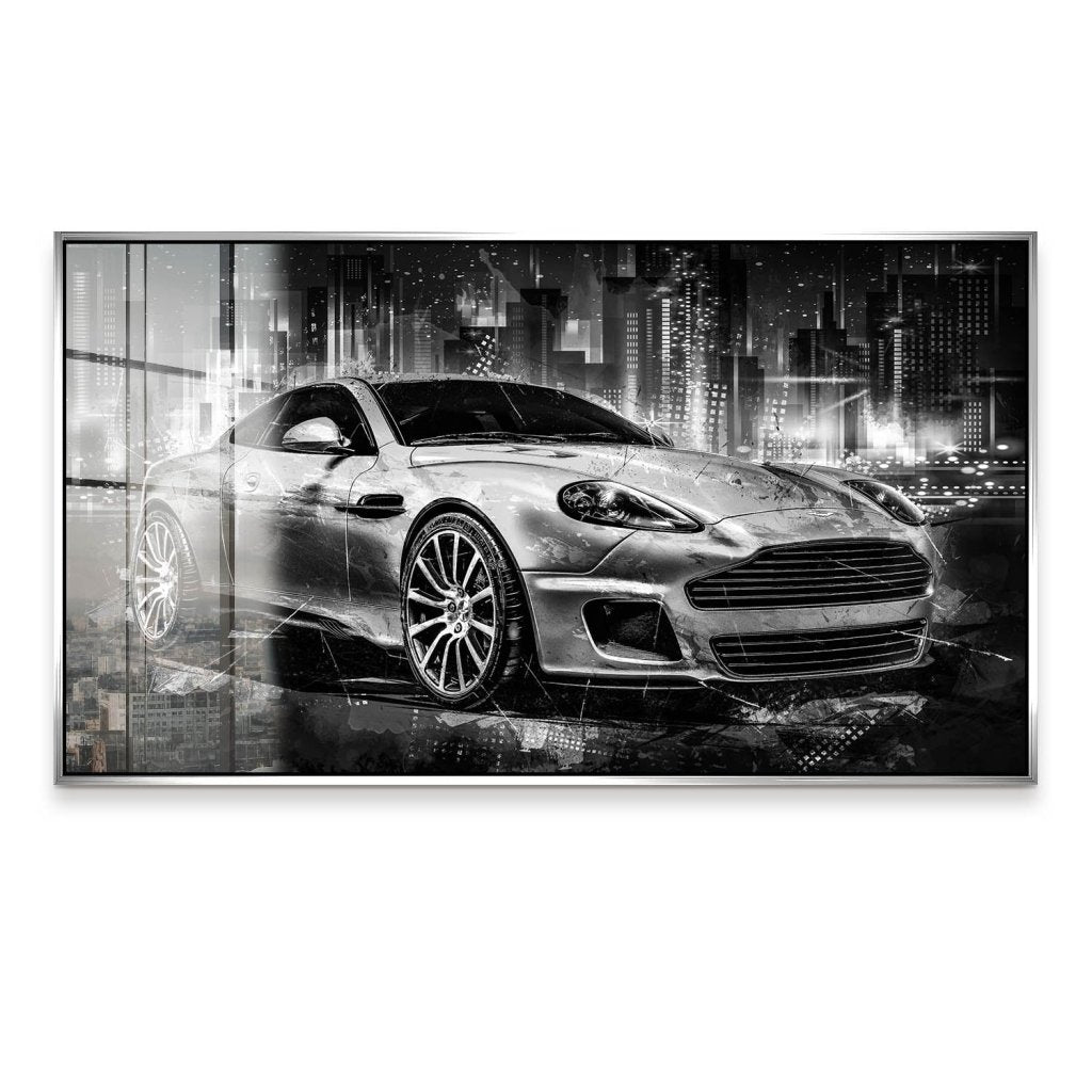 Aston Martin Abstrakt Dark Style Acrylglas Bild INGALERIE