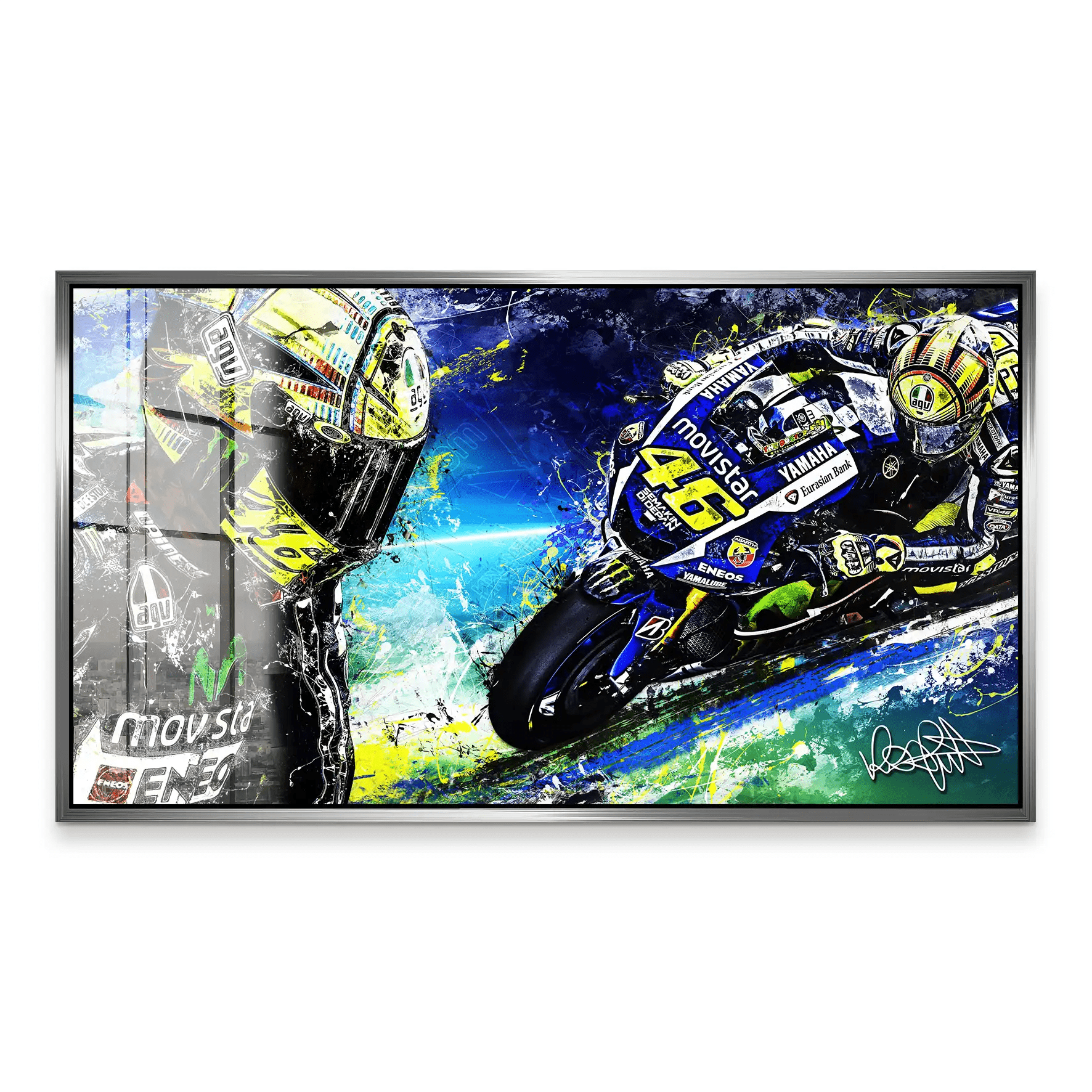 Rossi Moto Art Acrylglas Bild INGALERiE