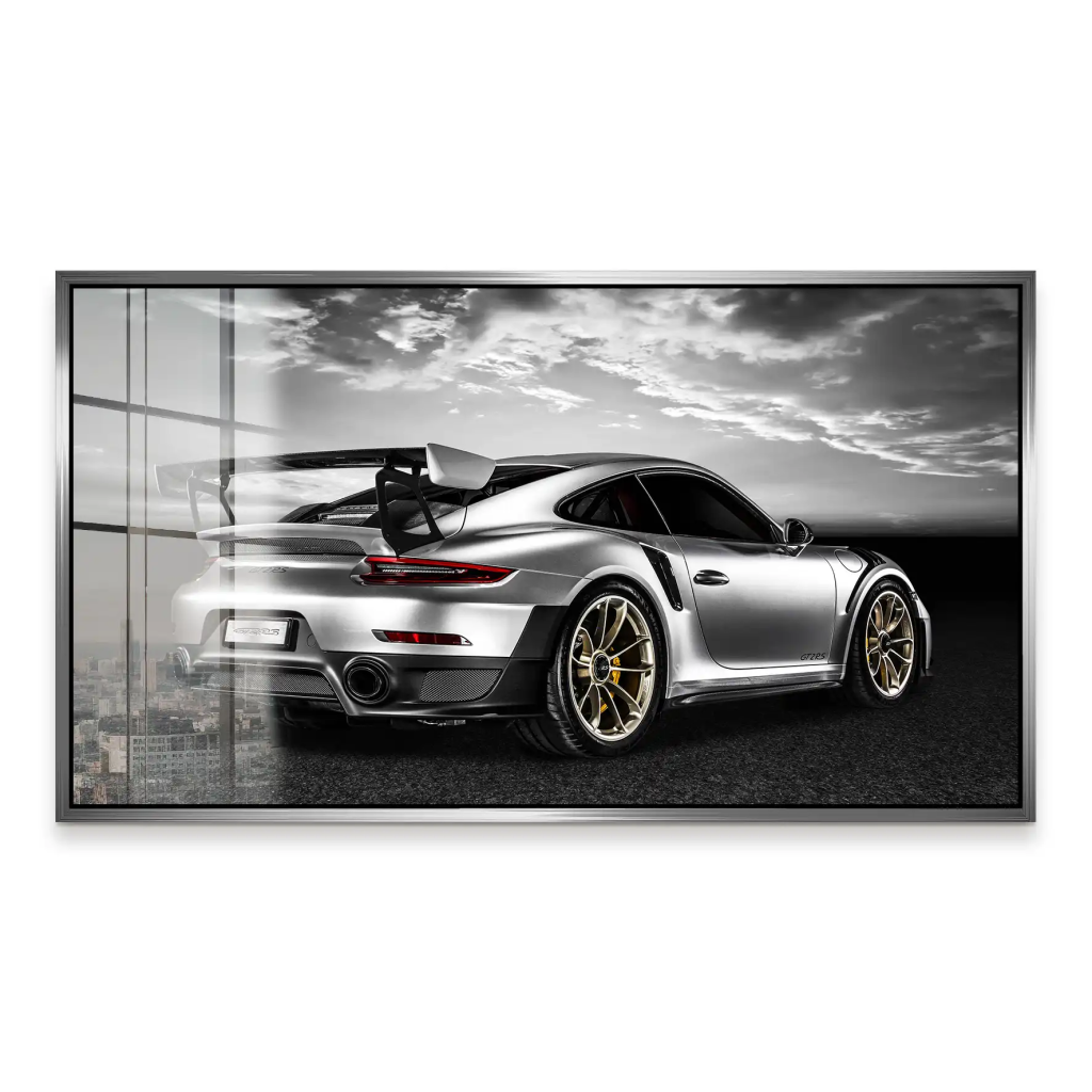 Porsche GT2 RS Sunset City Style Acrylglas Bild INGALERIE