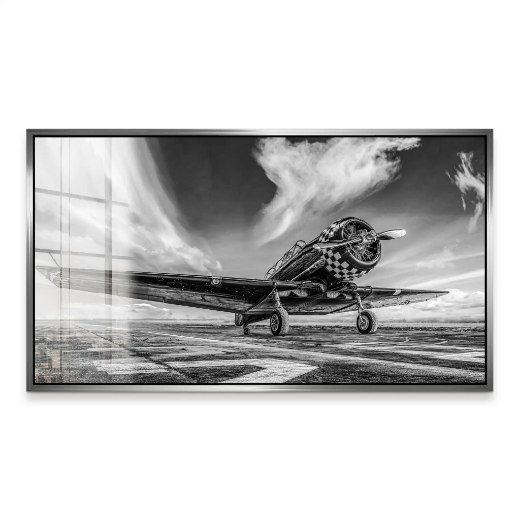 Retro Propeller Flugzeug Acrylglas Bild INGALERIE