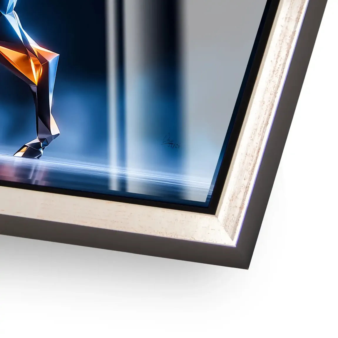 Kristall Hirsch Acrylglas Bild