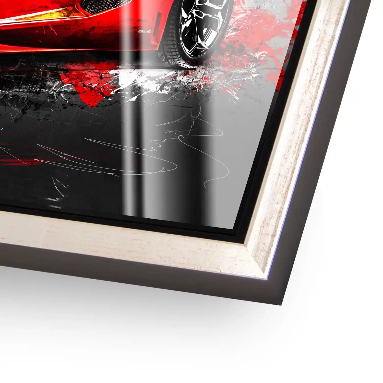 Lambo Aventador Abstrakt Rot Acrylglas Bild INGALERIE