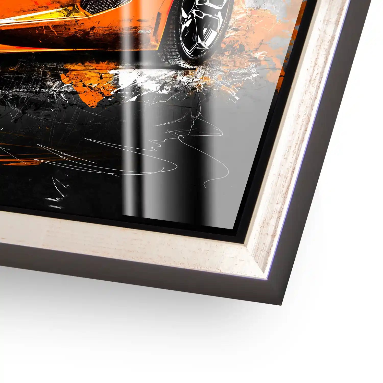 Lambo Aventador Abstrakt Orange Acrylglas Bild INGALERIE