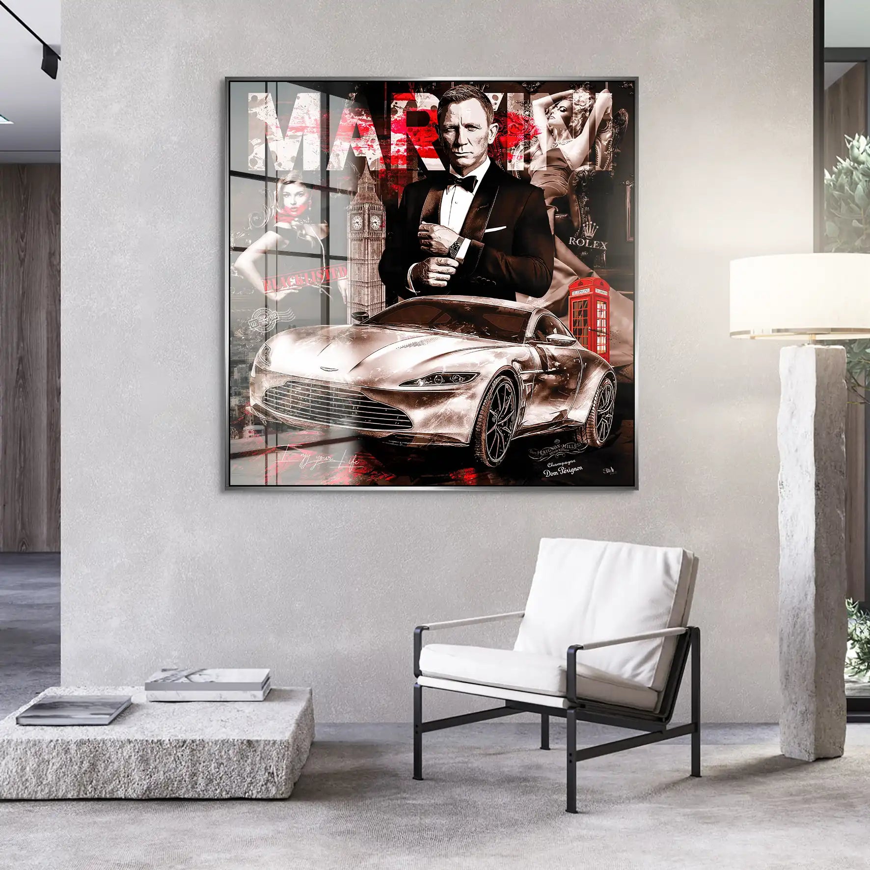 James Bond Modern Style Acrylglas Bild INGALERIE