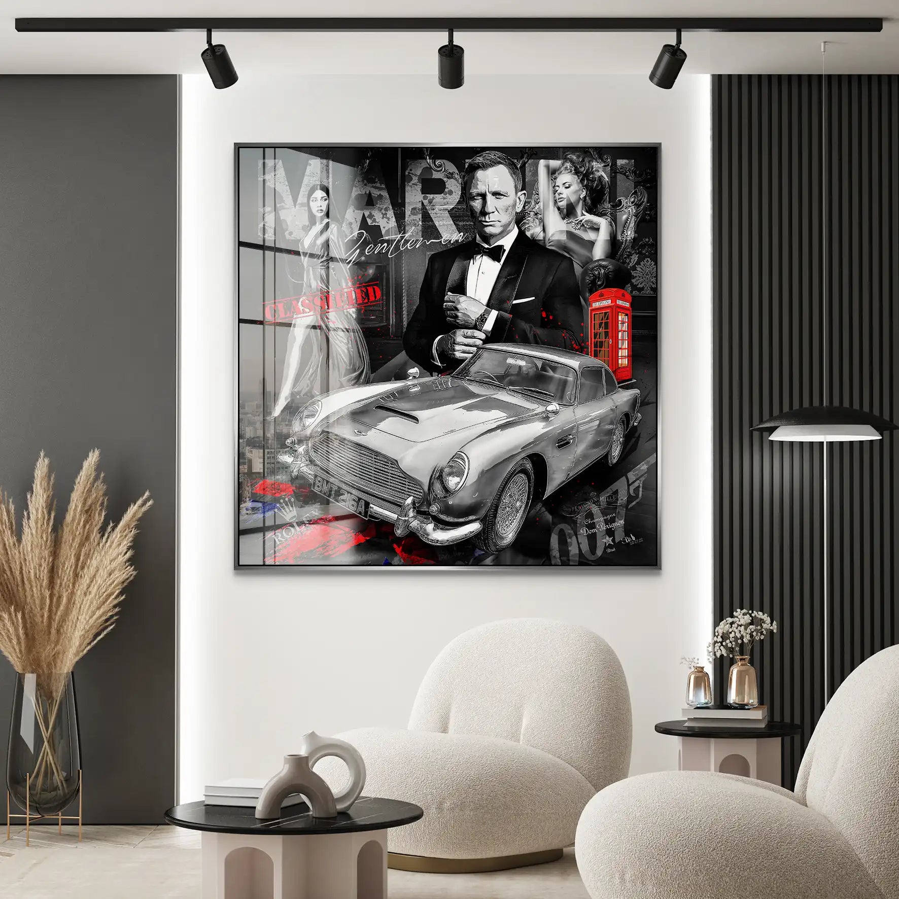 James Bond Black Style Acrylglas Bild INGALERIE