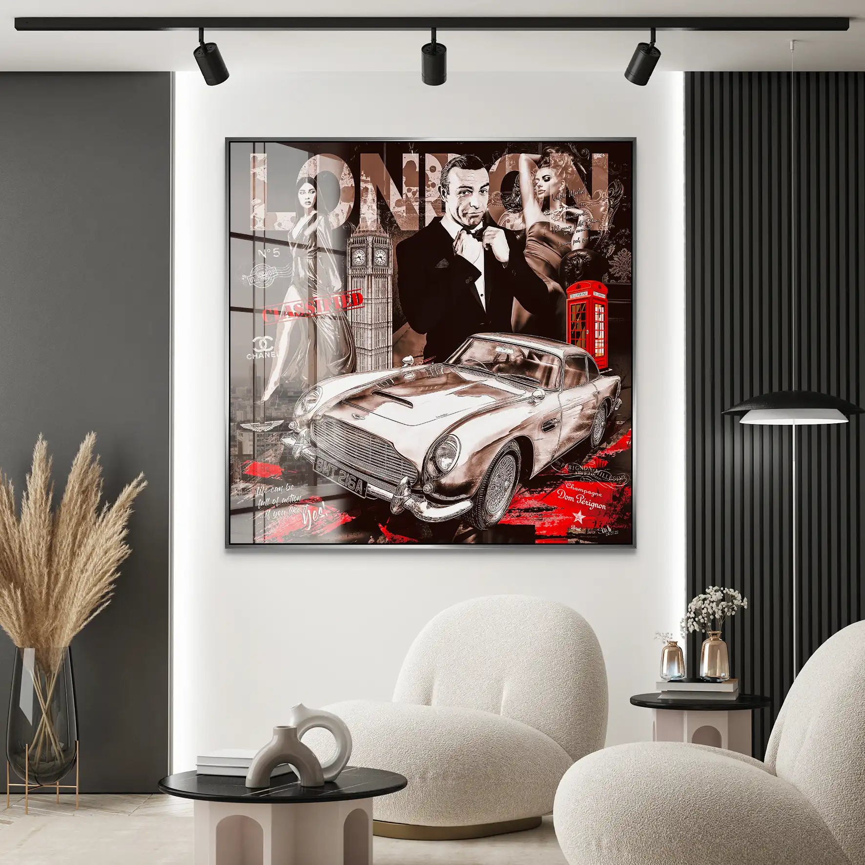 James Bond Vintage Connery Style Acrylglas Bild INGALERIE