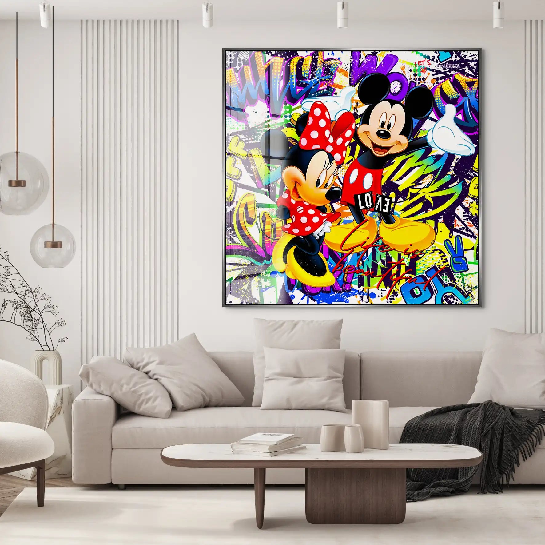 Micky & Minnie Graffiti Acrylglas Bild INGALERIE