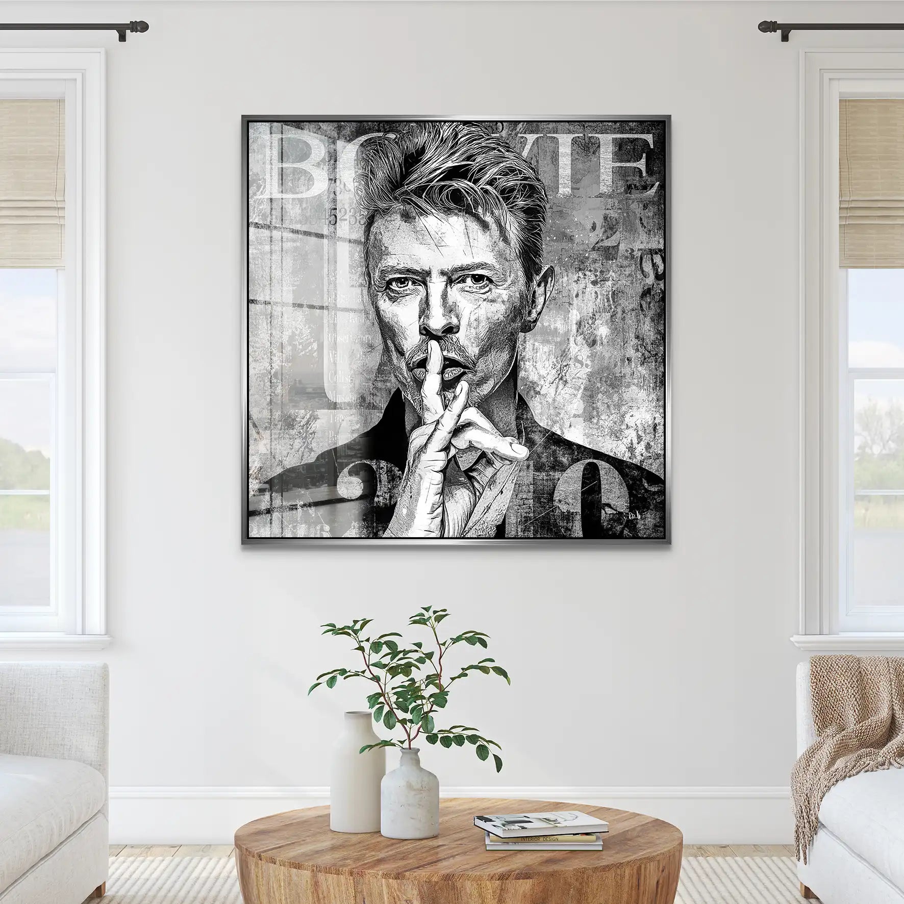 David Bowie Abstrakt Luxury Dark Style Acrylglas Bild INGALERIE