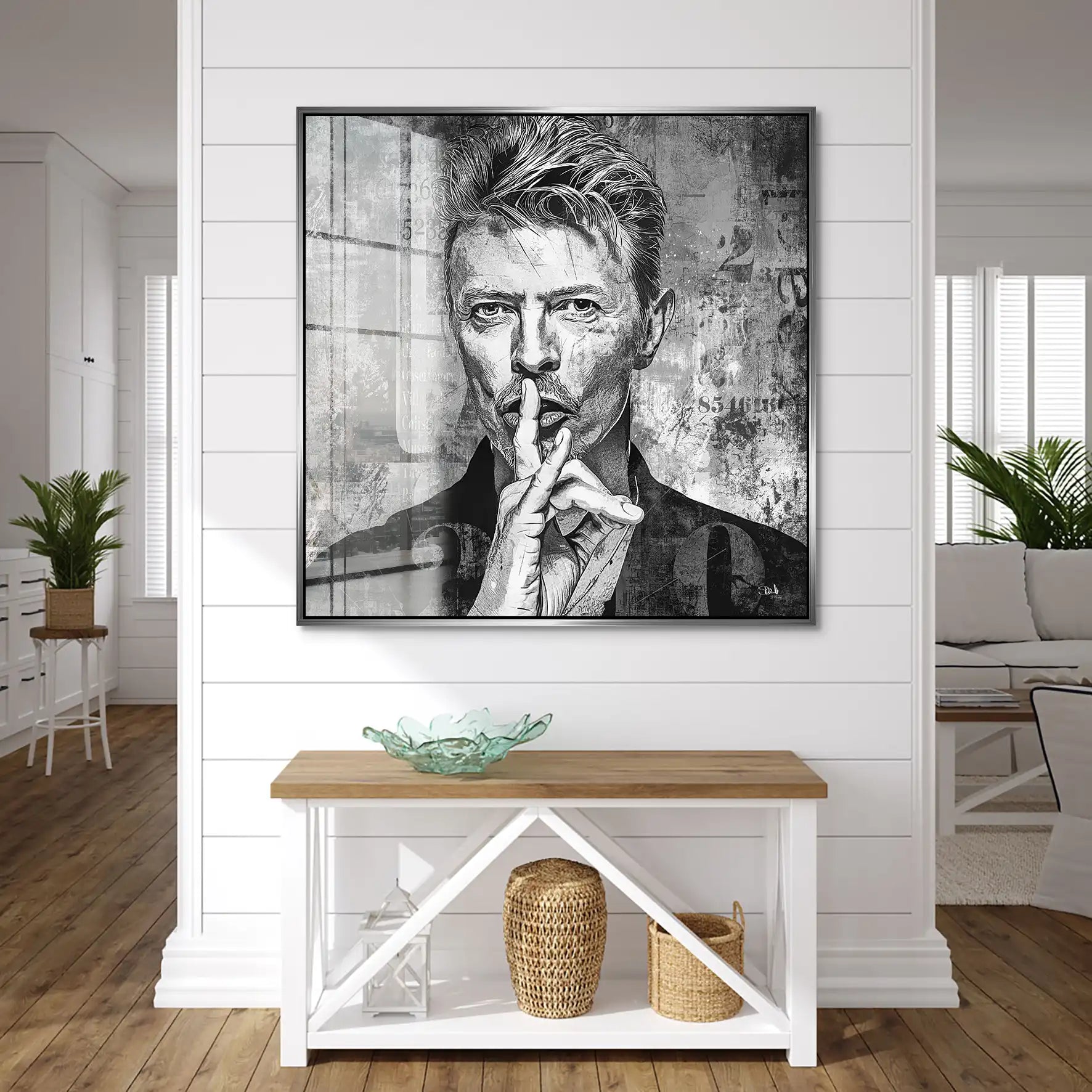 David Bowie Abstrakt Black Style Acrylglas Bild INGALERIE