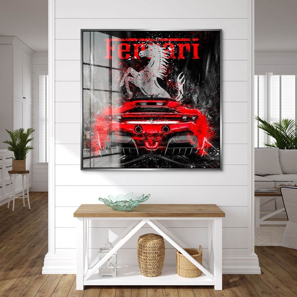 Ferrari SF90 Abstrakt Acrylglas Bild INGALERIE