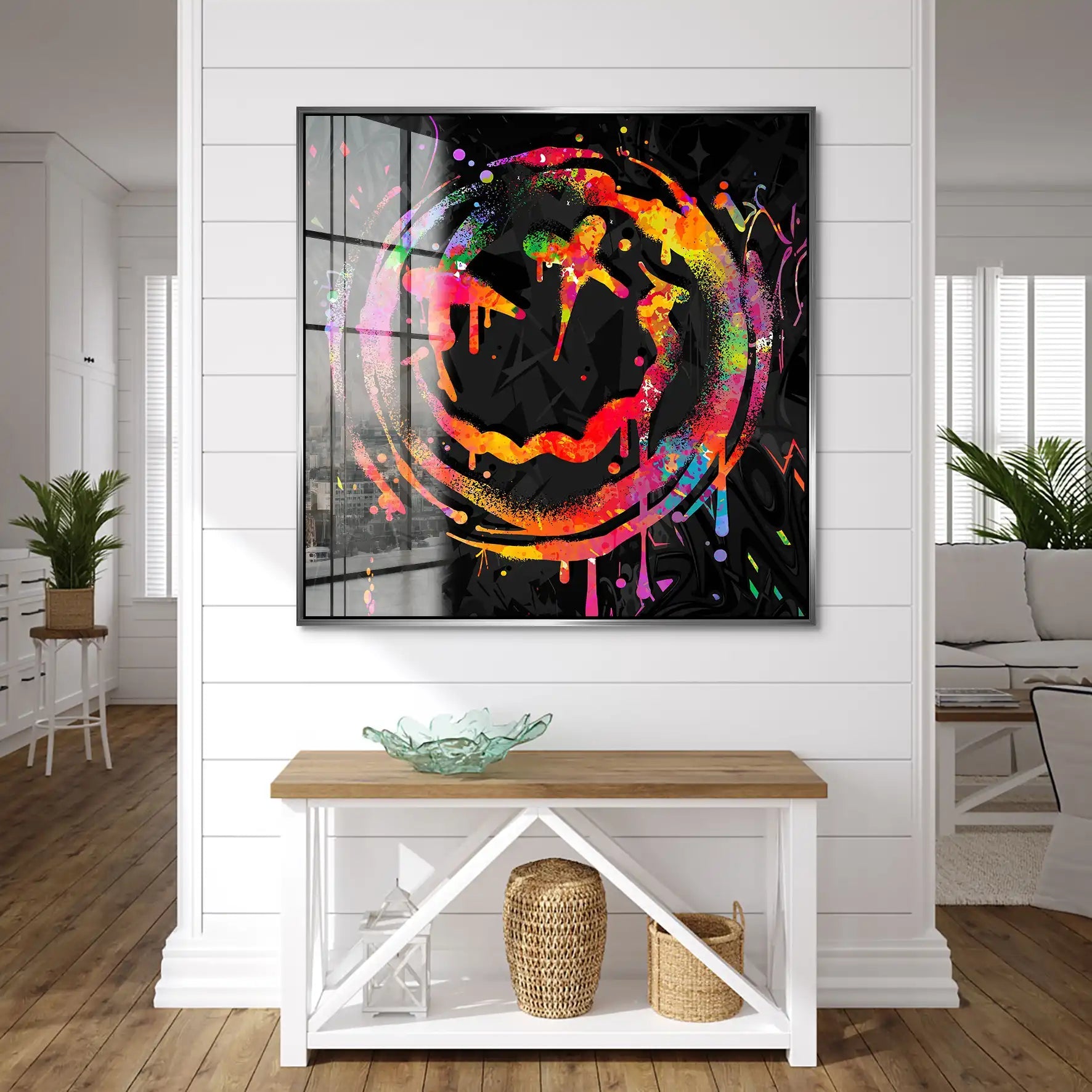 Abstrakt Smiley Acrylglas Bild INGALERIE