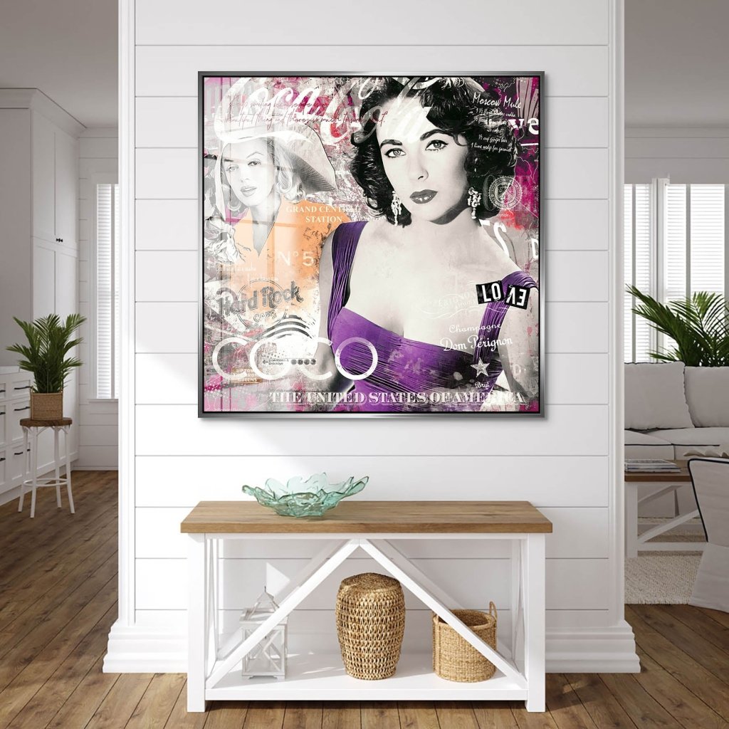 Marilyn & Liz Pop Art Modern Style Acrylglas Bild INGALERIE