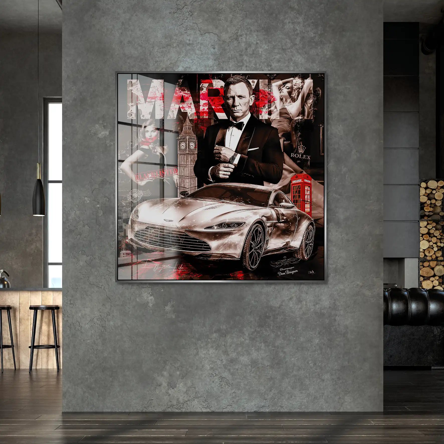 James Bond Modern Style Acrylglas Bild INGALERIE