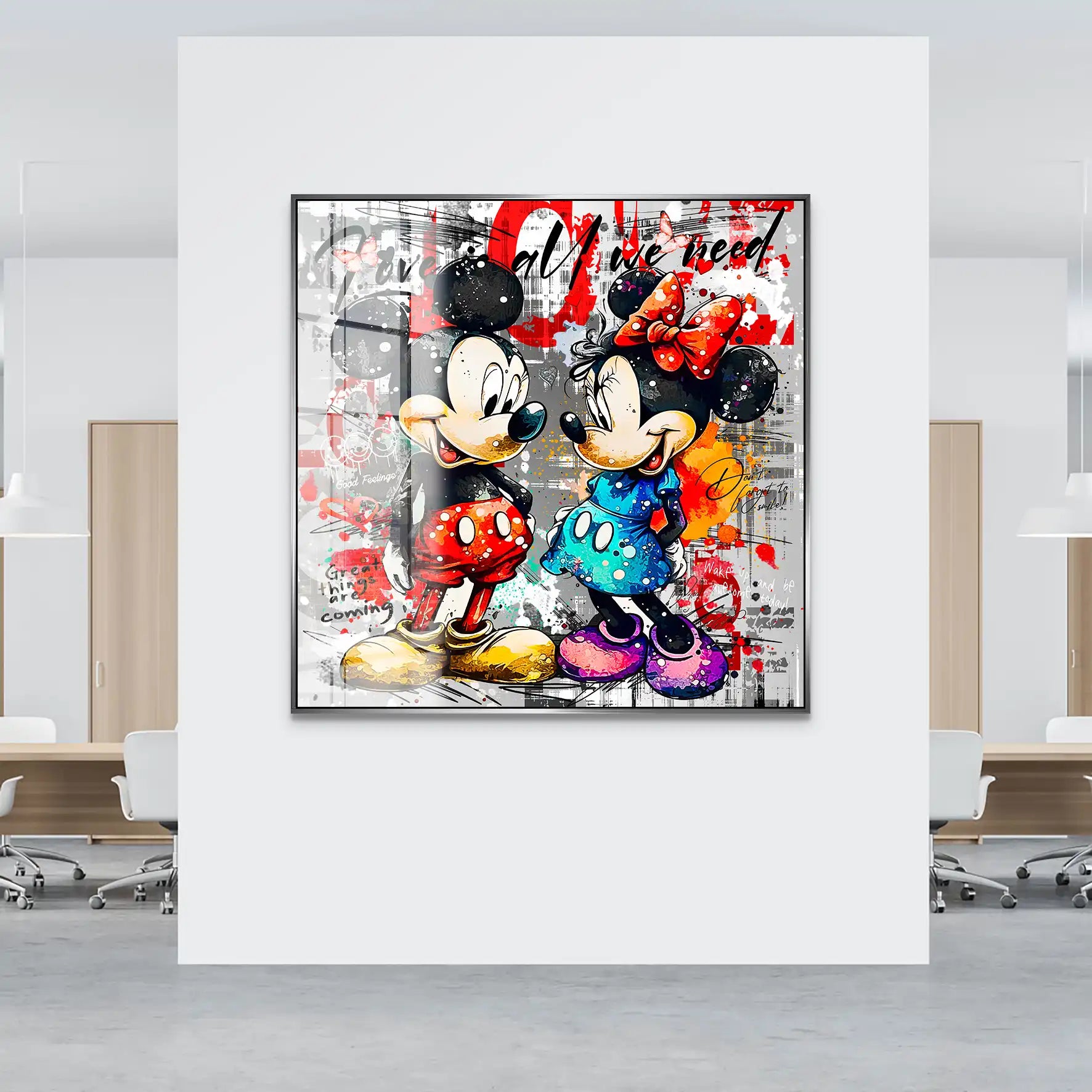 Micky Minnie Love Acrylglas Bild INGALERIE