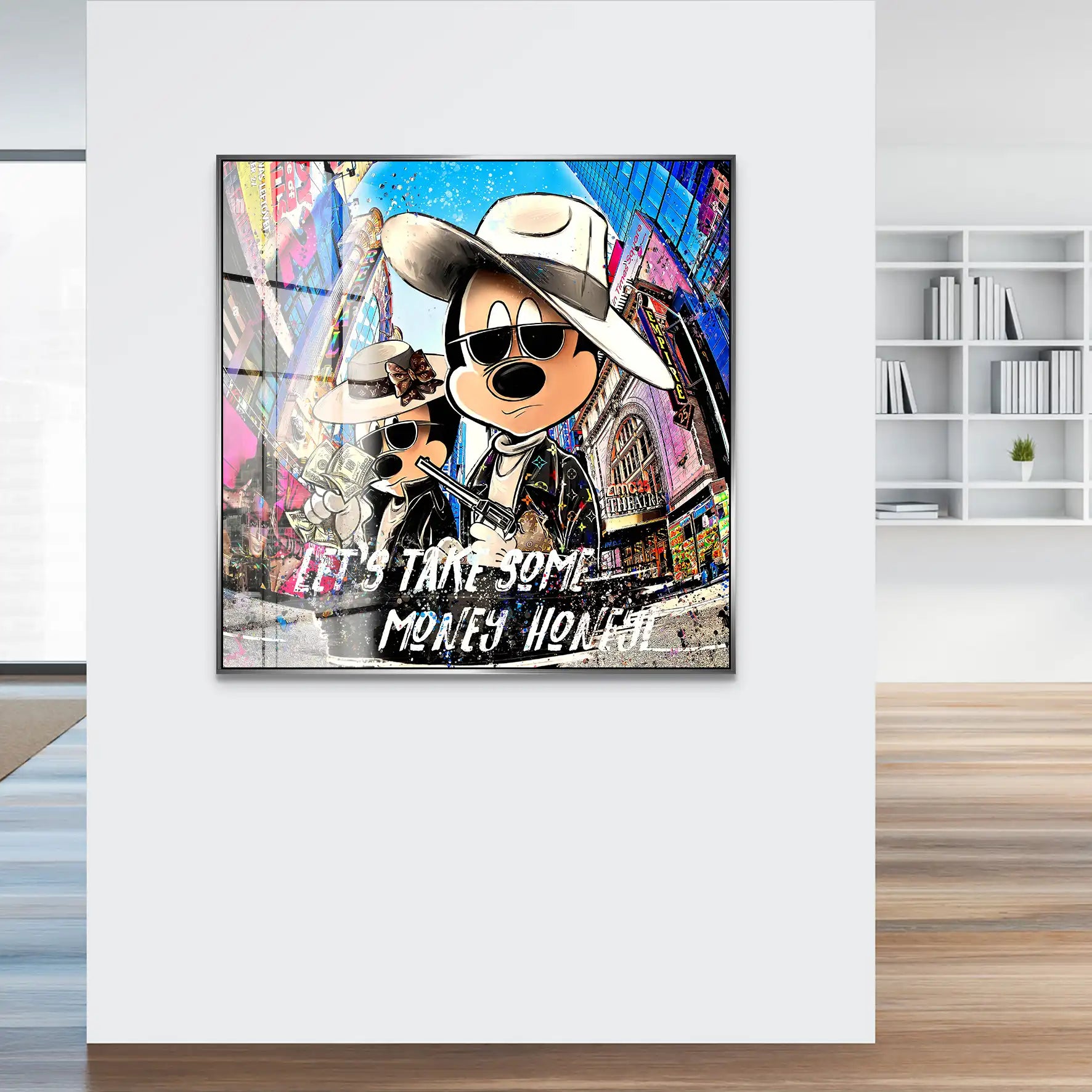 Micky & Minnie Gangster Goes Shopping Acrylglas Bild INGALERIE