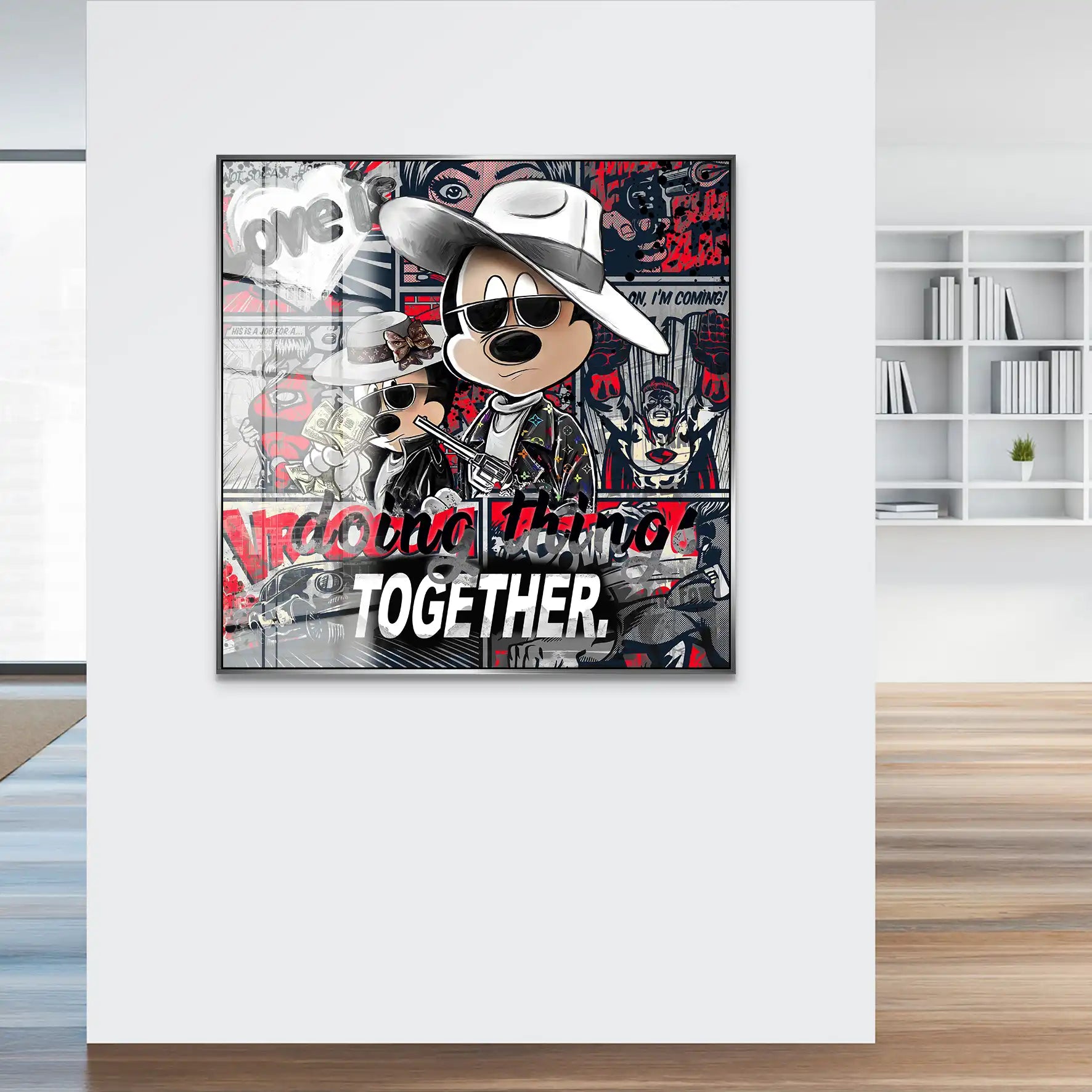 Micky & Minnie Gangster Style Acrylglas Bild INGALERIE