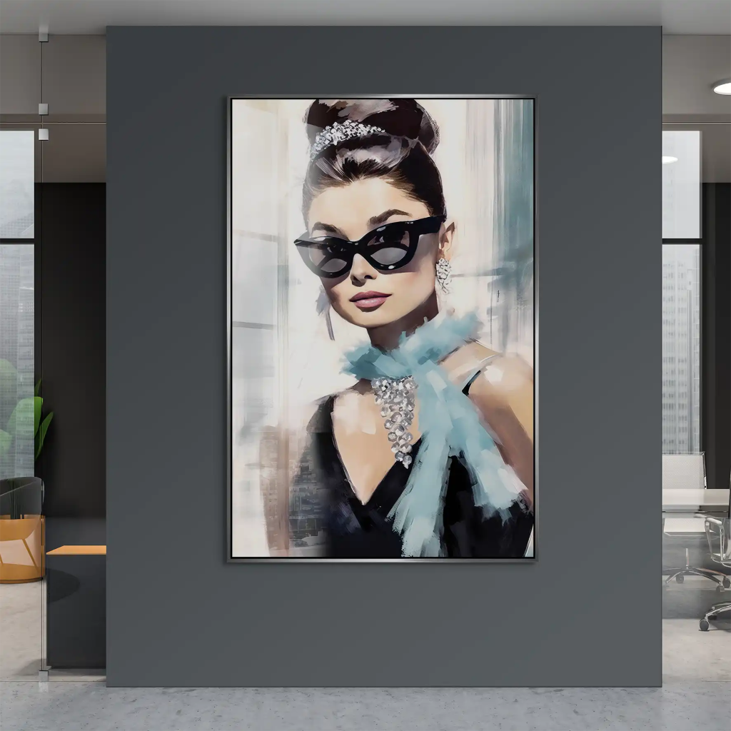 Audrey Hepburn Tiffany Style Acrylglas Bild INGALERIE