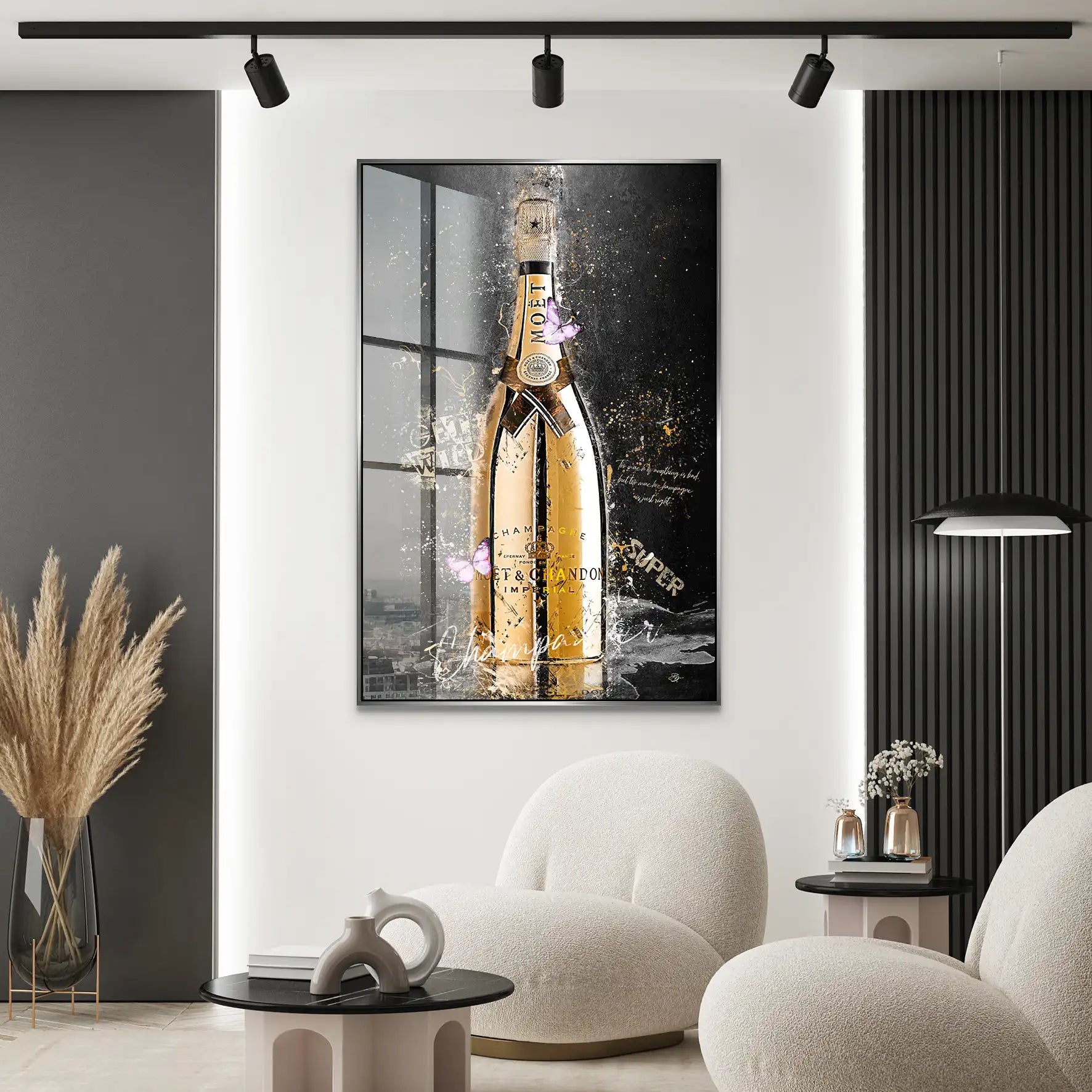 Champagner Acrylglas Bild INGALERIE