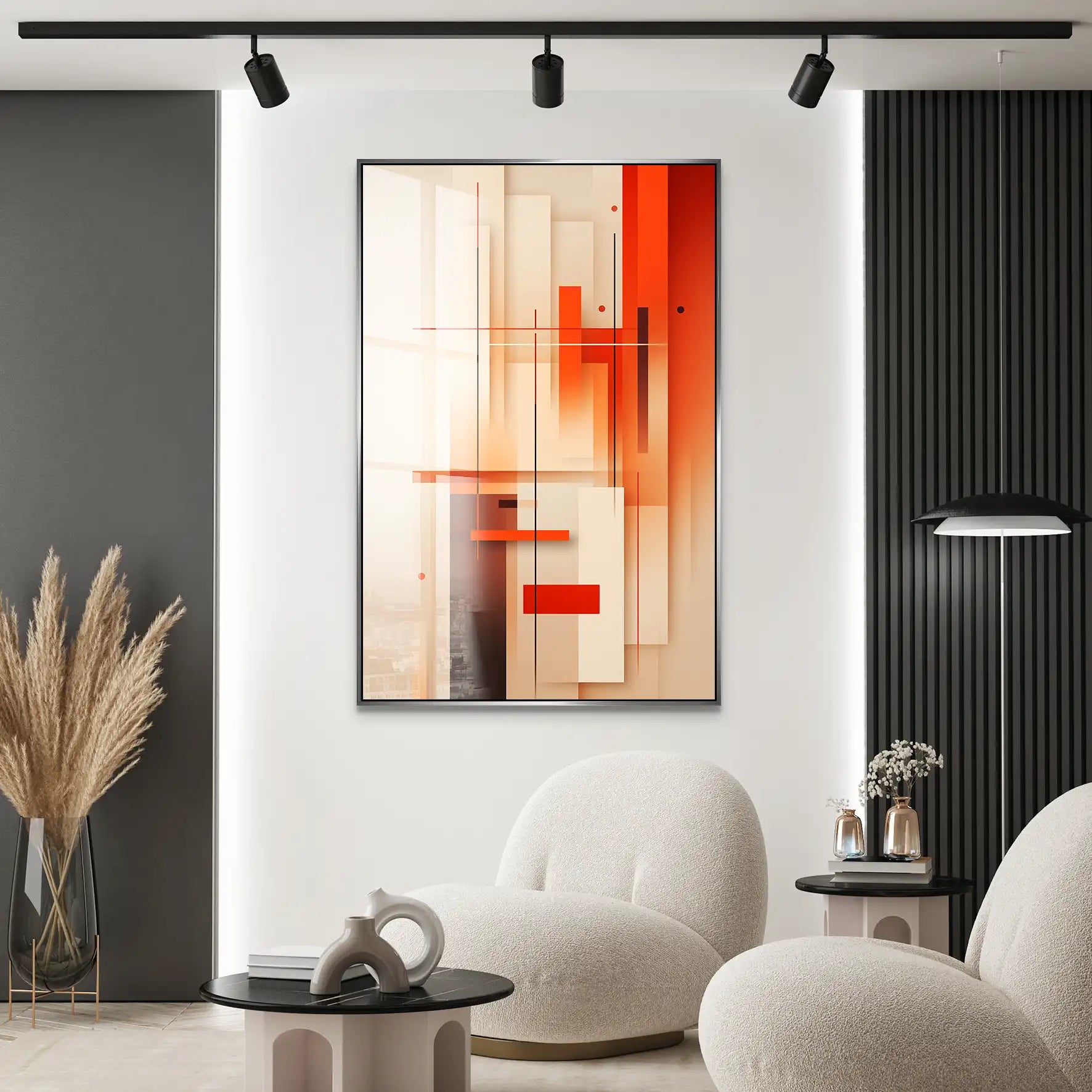 Red Minimalismus Acrylglas Bild INGALERIE