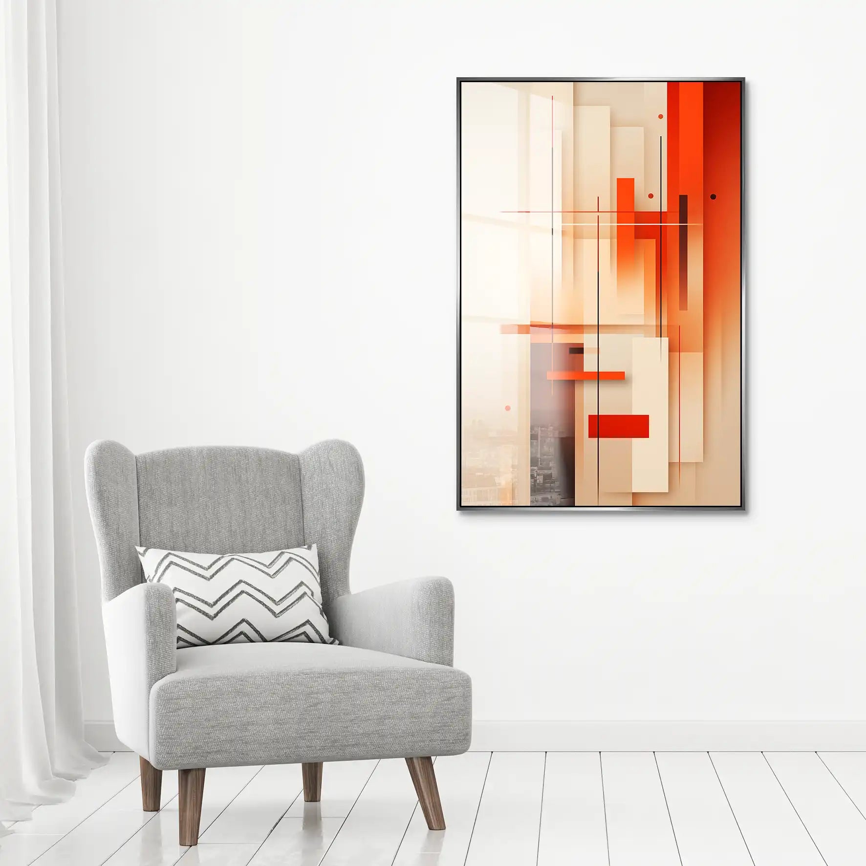 Red Minimalismus Acrylglas Bild INGALERIE