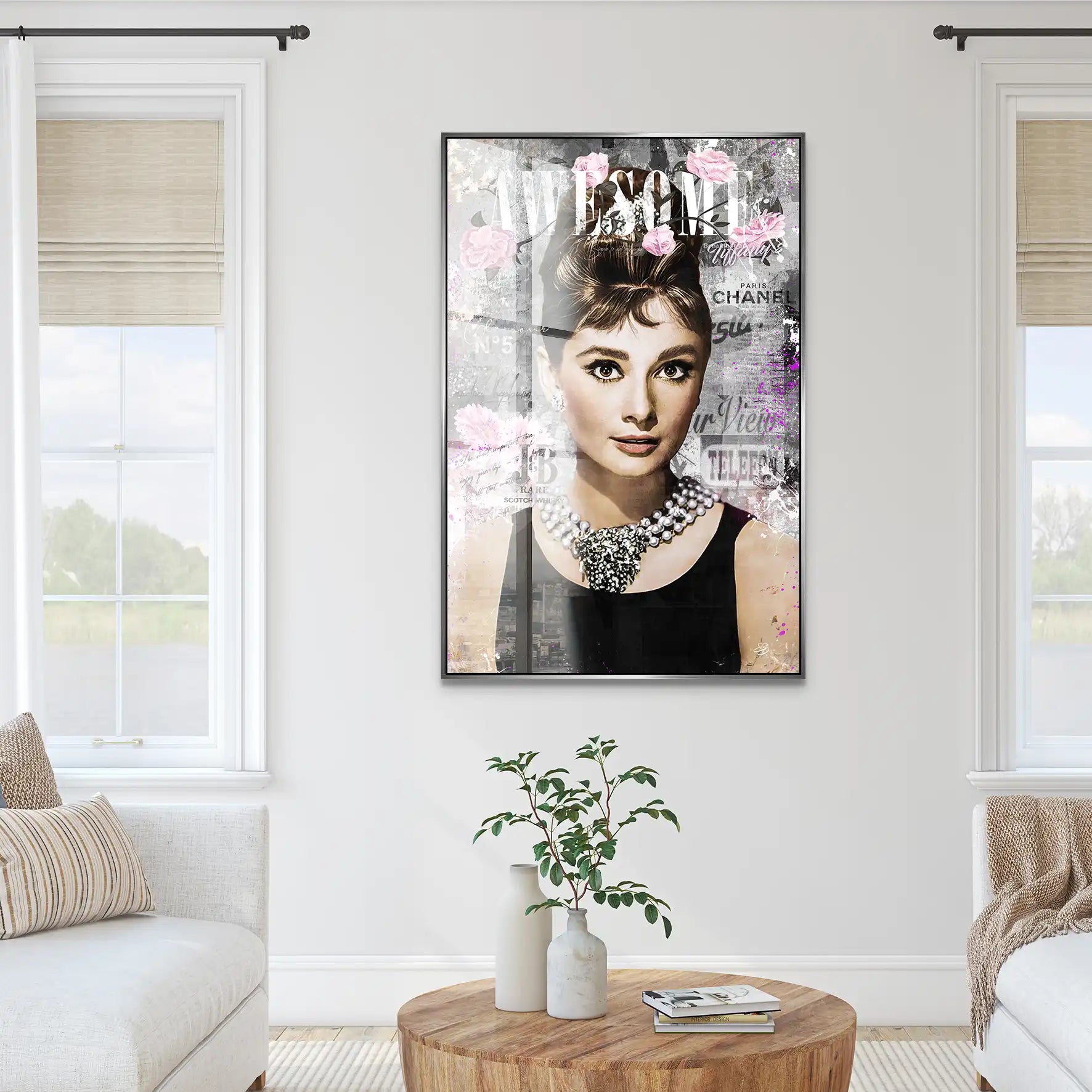 Audrey Hepburn Awesome Pop Art Acrylglas Bild INGALERIE