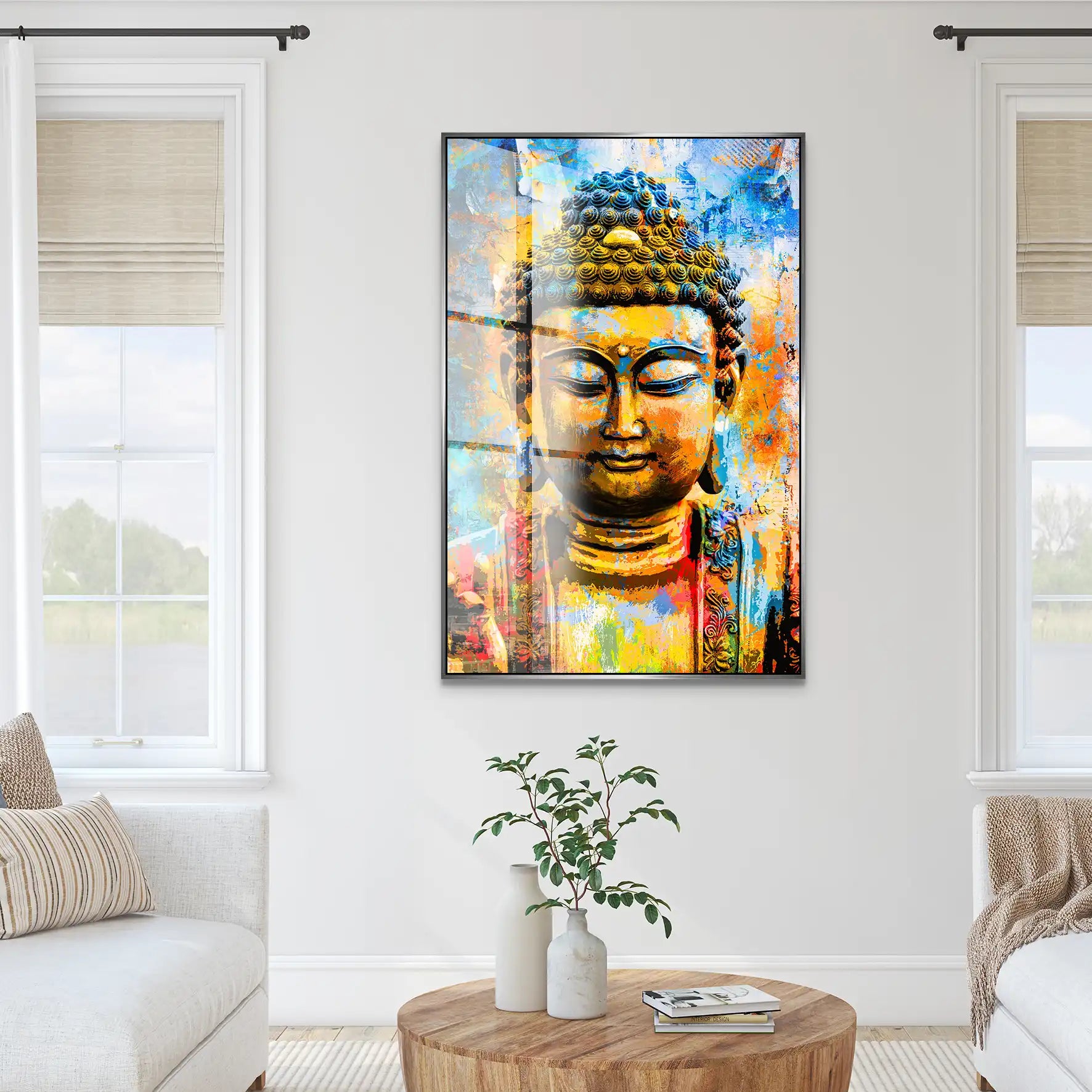 Buddha Color Style Acrylglas Bild INGALERIE