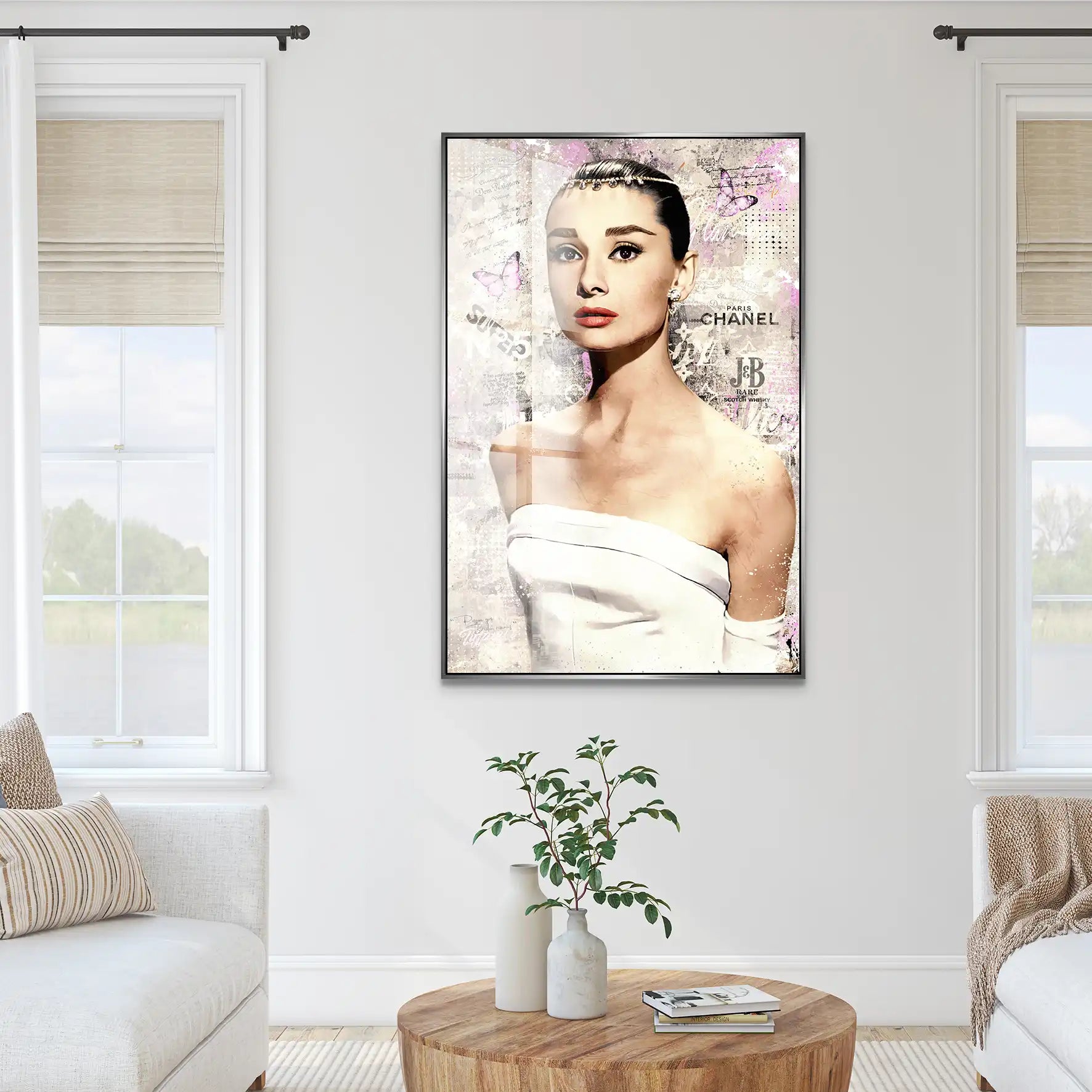 Audrey Hepburn Modern Style Pop Art Acrylglas Bild INGALERIE