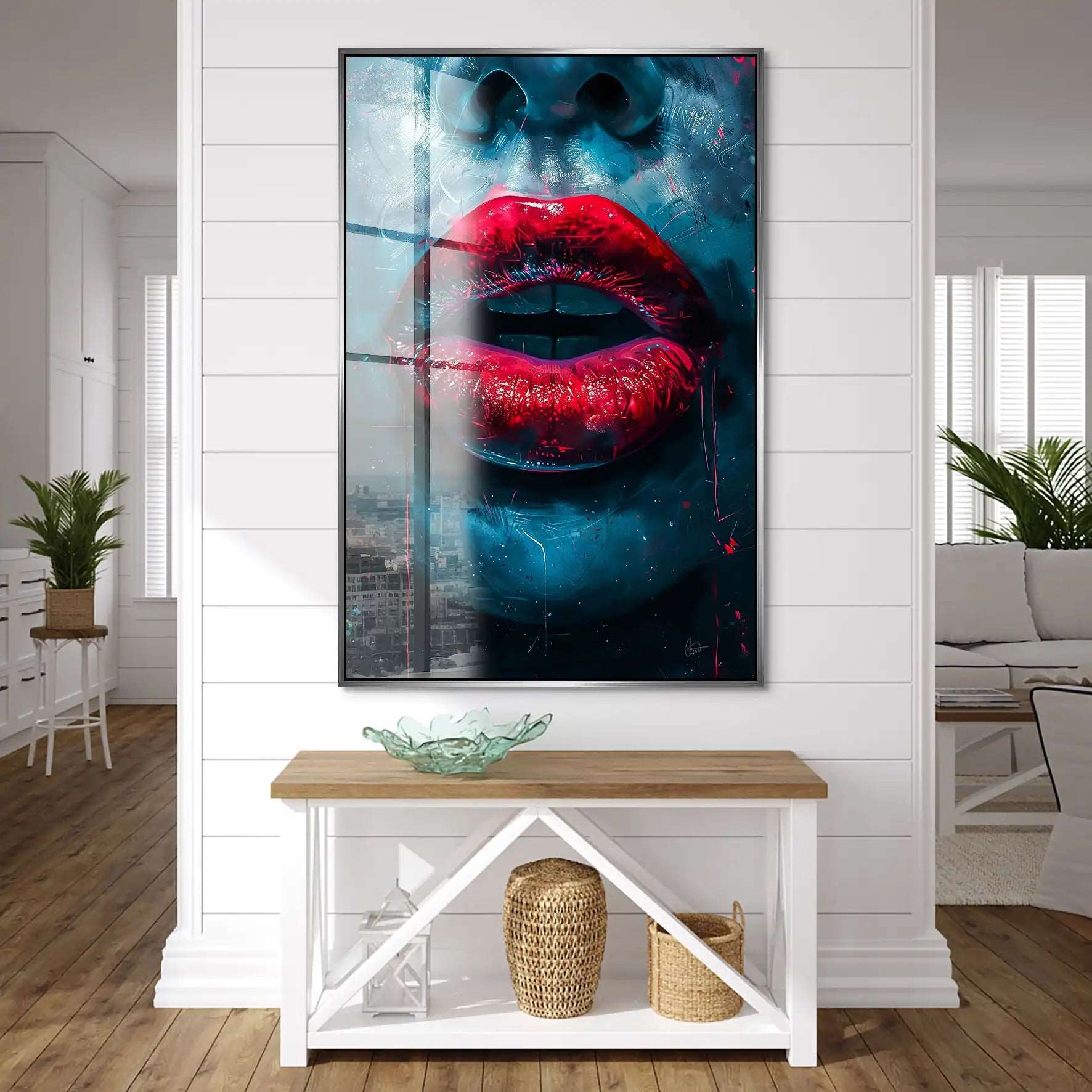 Abstrakt Erotik Lips Acrylglas Bild INGALERIE