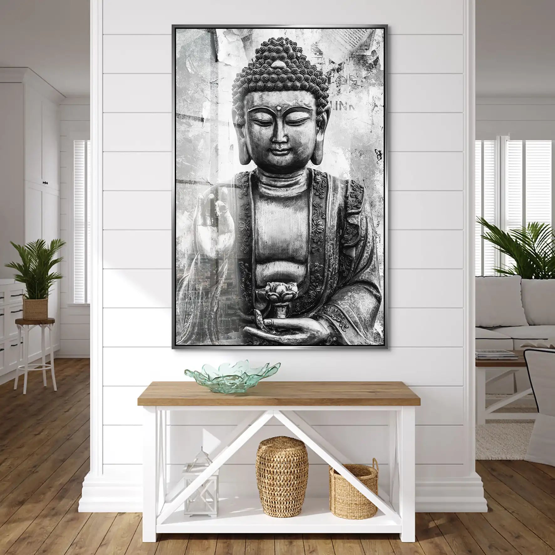 Buddha Black Style Acrylglas Bild INGALERIE