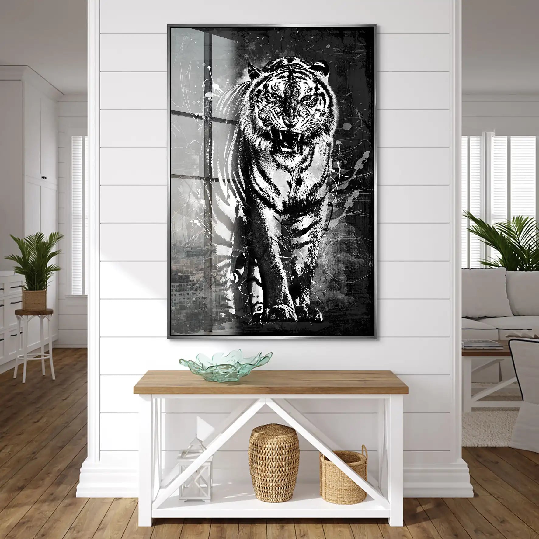 Tiger Abstrakt Black Acrylglas Bild INGALERIE