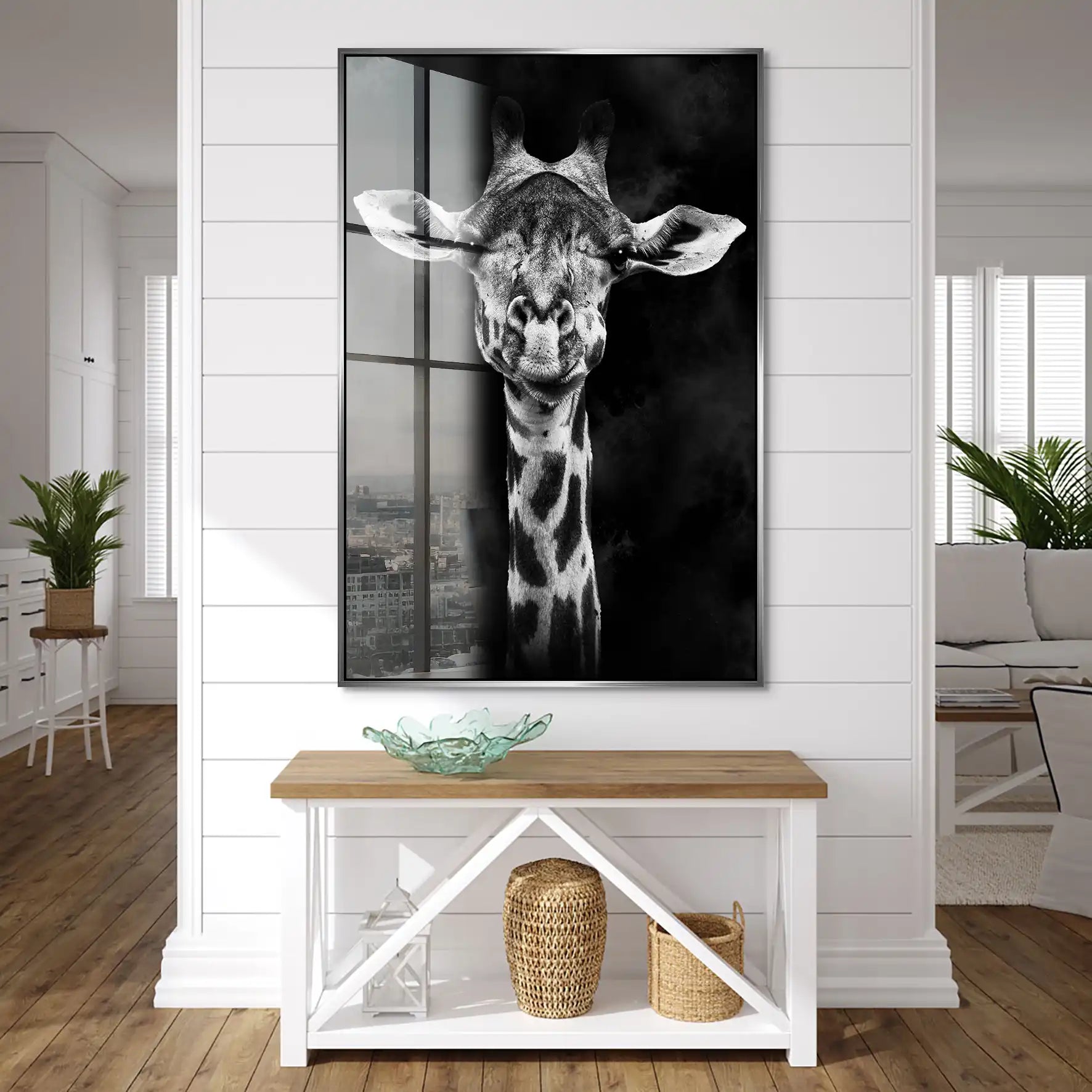 Giraffe Abstrakt Black Style Acrylglas Bild INGALERIE