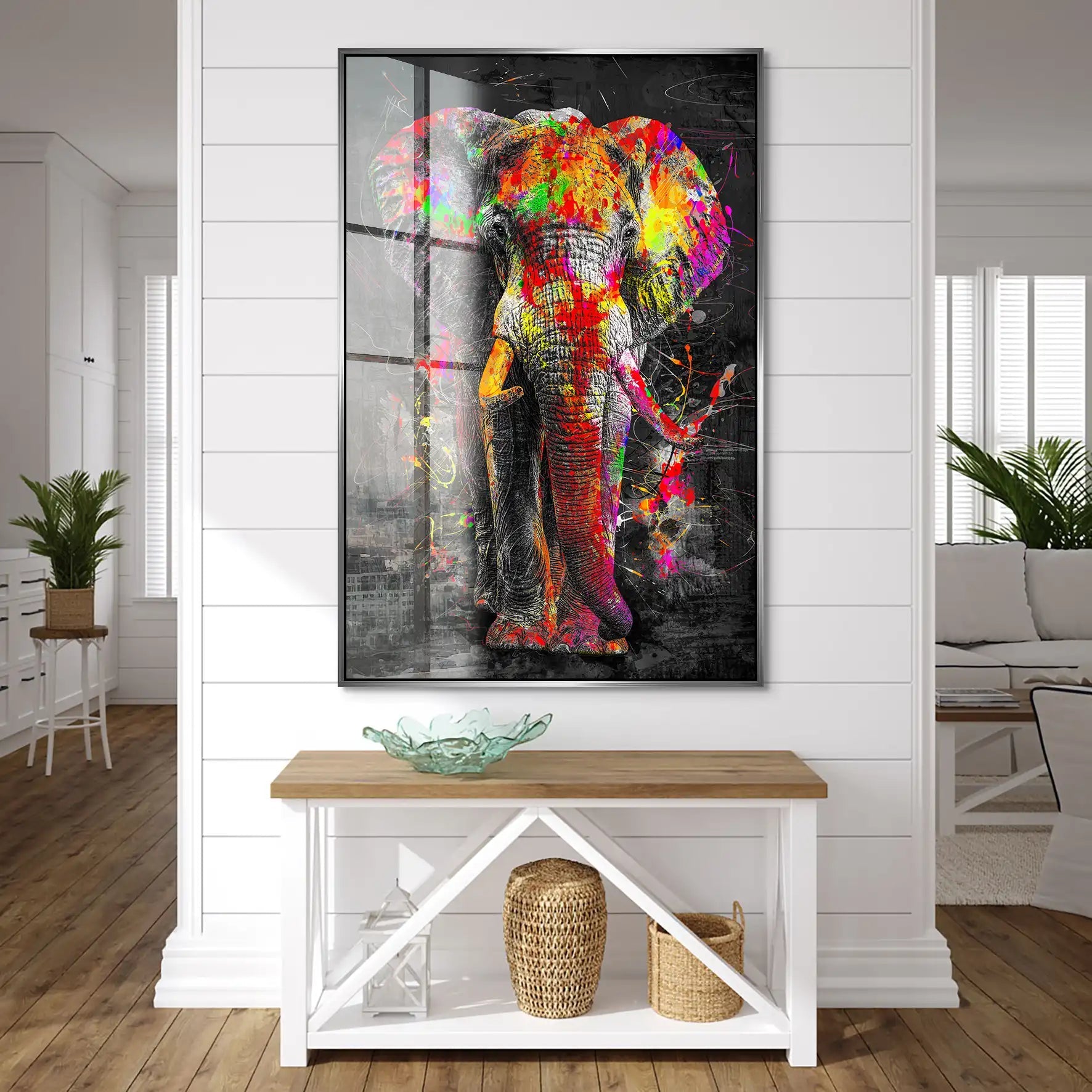 Elefant Abstrakt Style Acrylglas Bild INGALERIE