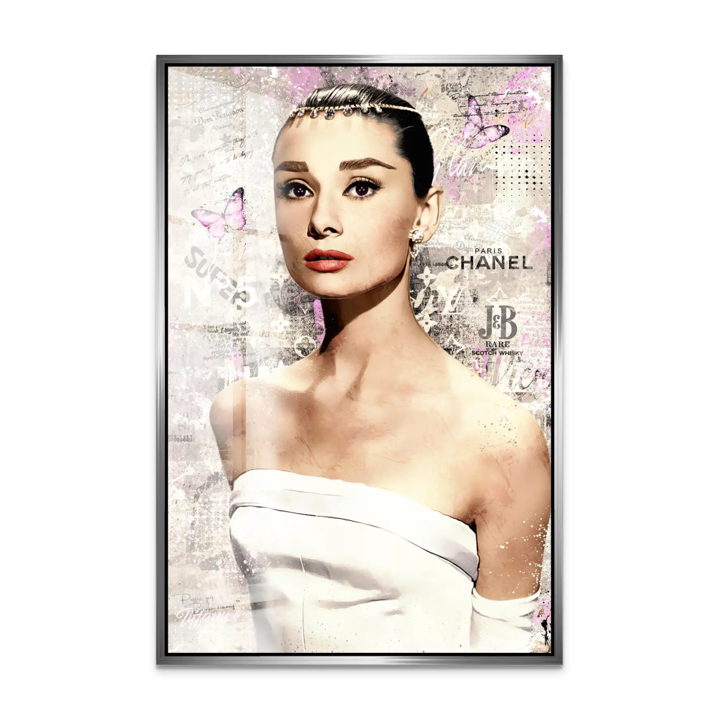 Audrey Hepburn Modern Style Pop Art Acrylglas Bild INGALERIE