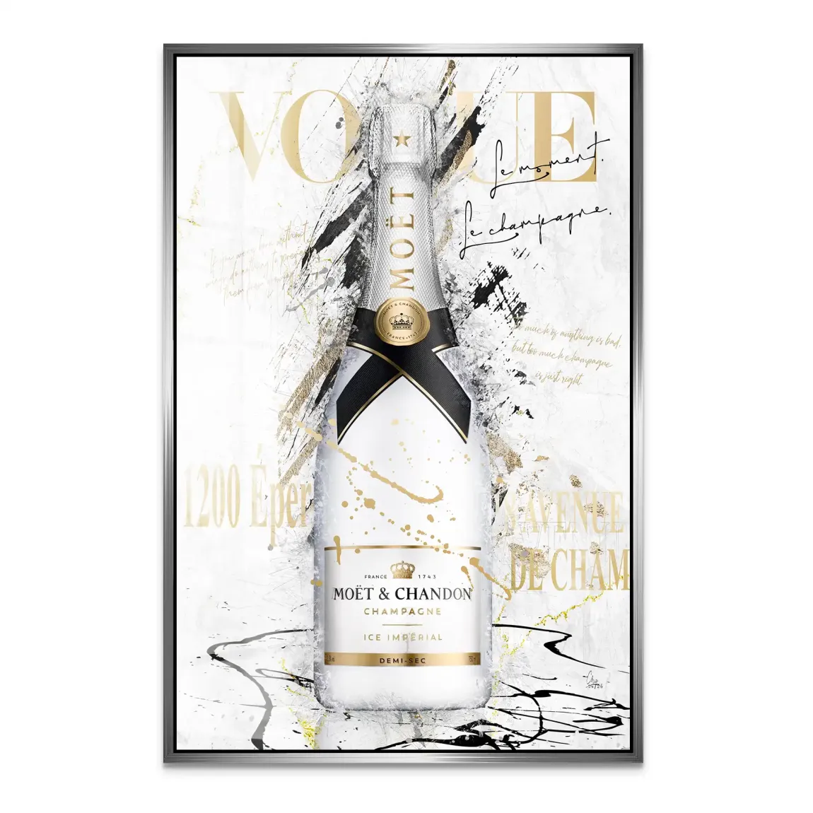 Champagner Art Acrylglasbild