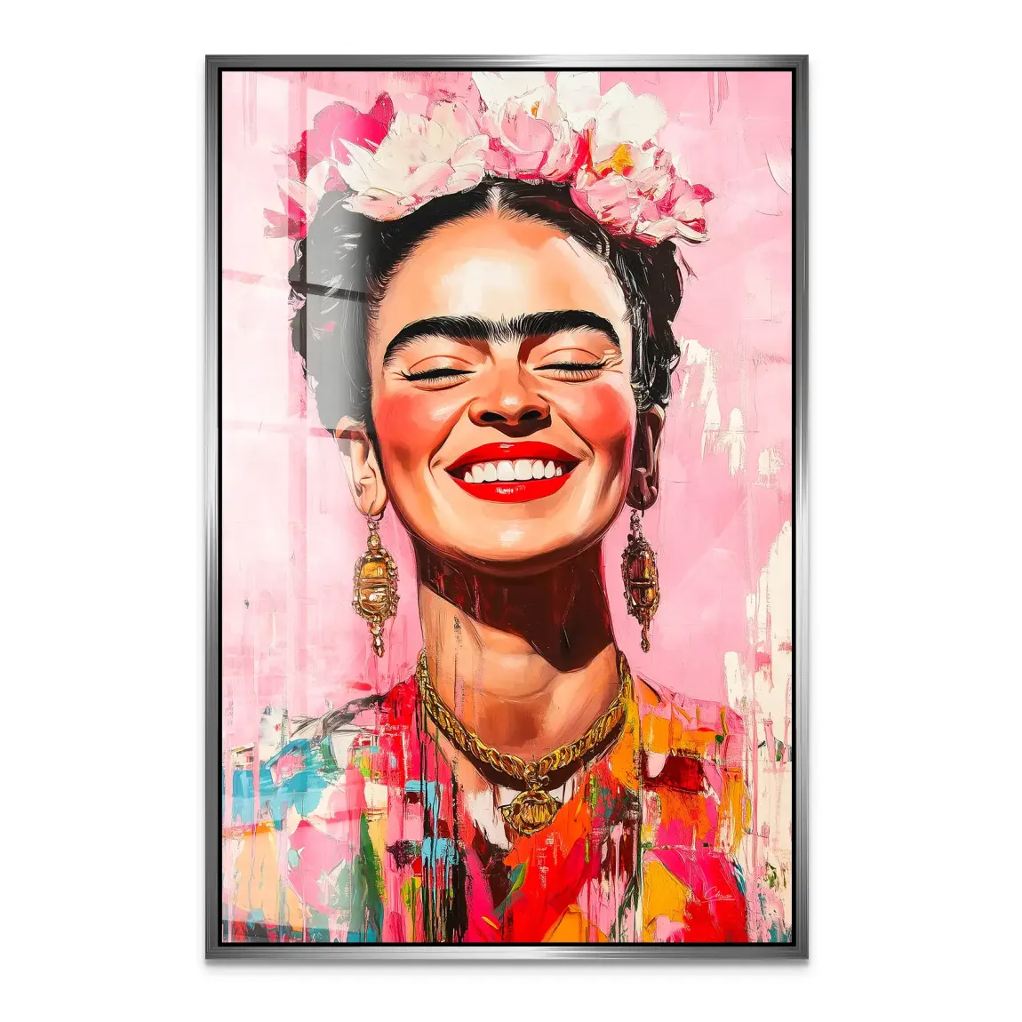 Frida Kahlo Happy Smile Acrylglas Bild