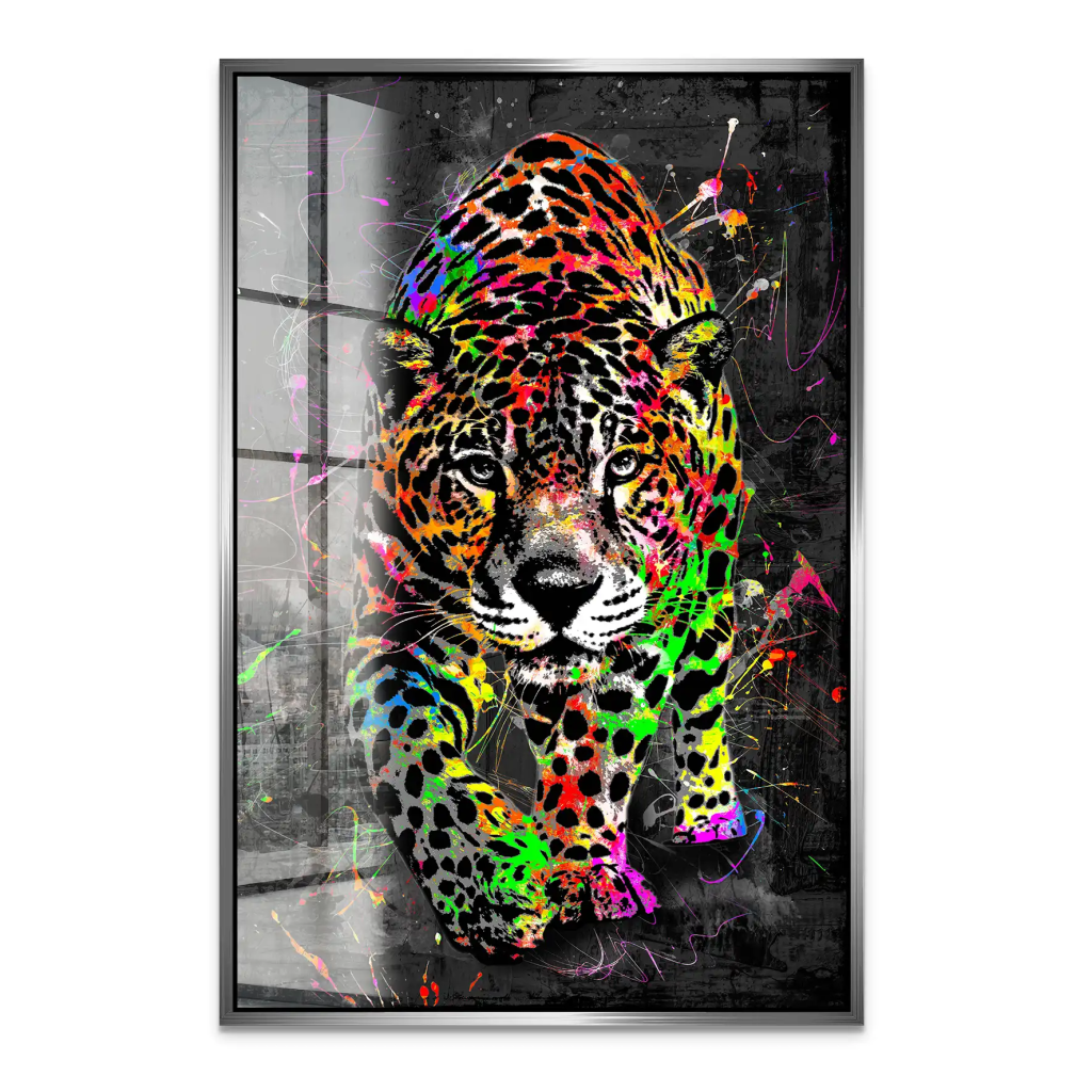 Leopard Abstrakt Color Style Acrylglas Bild INGALERIE